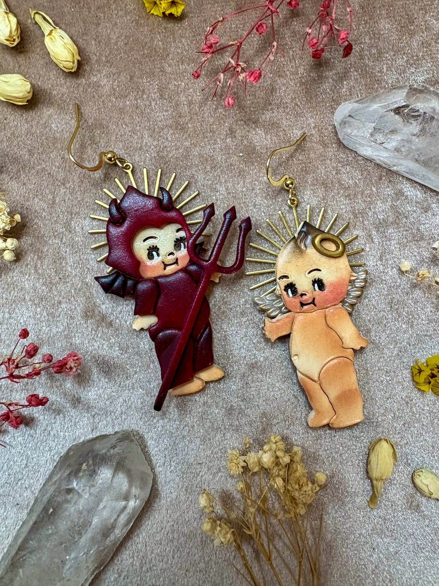 Devil and Angel Cute Baby Earrings