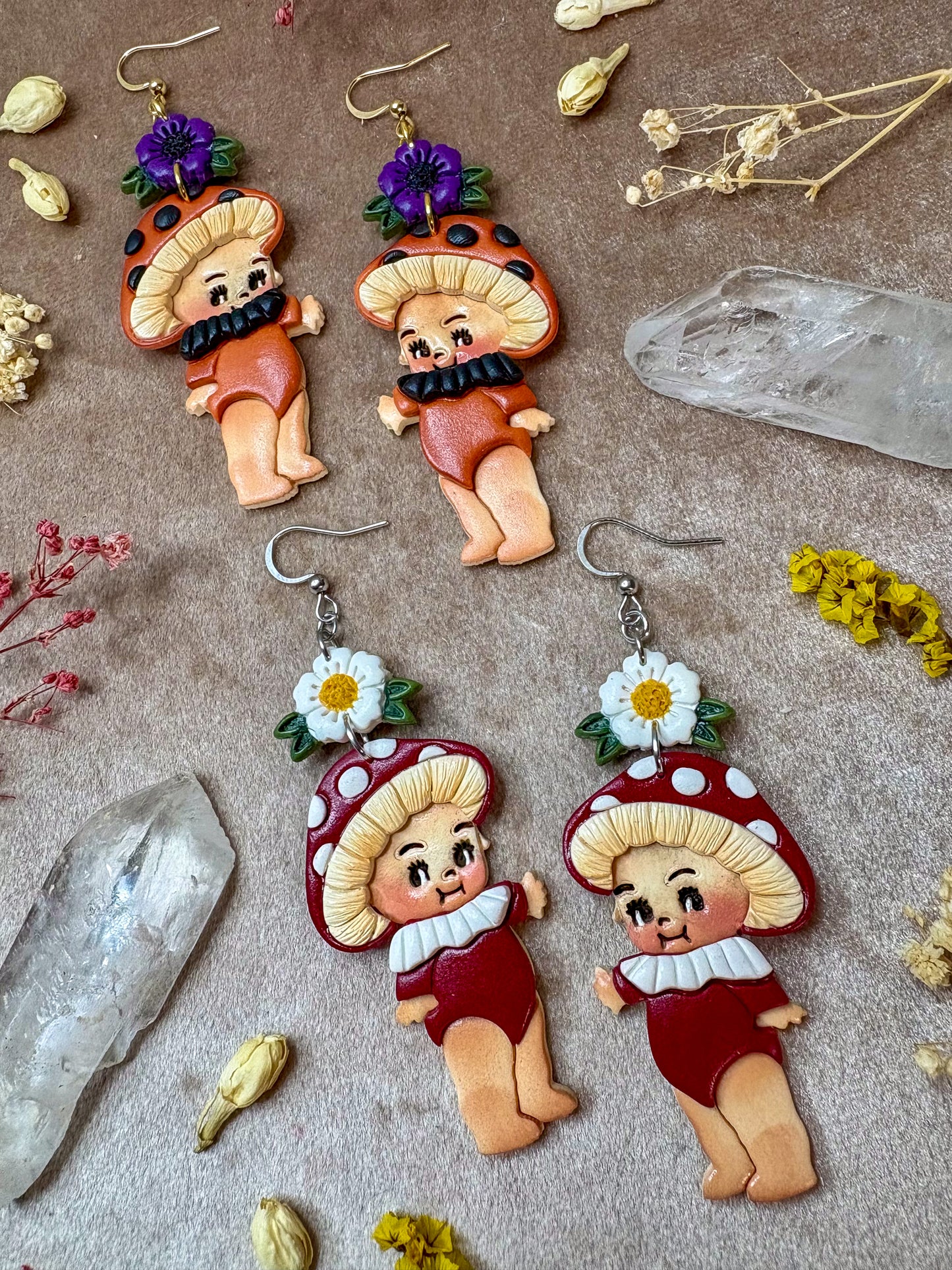 Mushroom Cute Baby Earrings