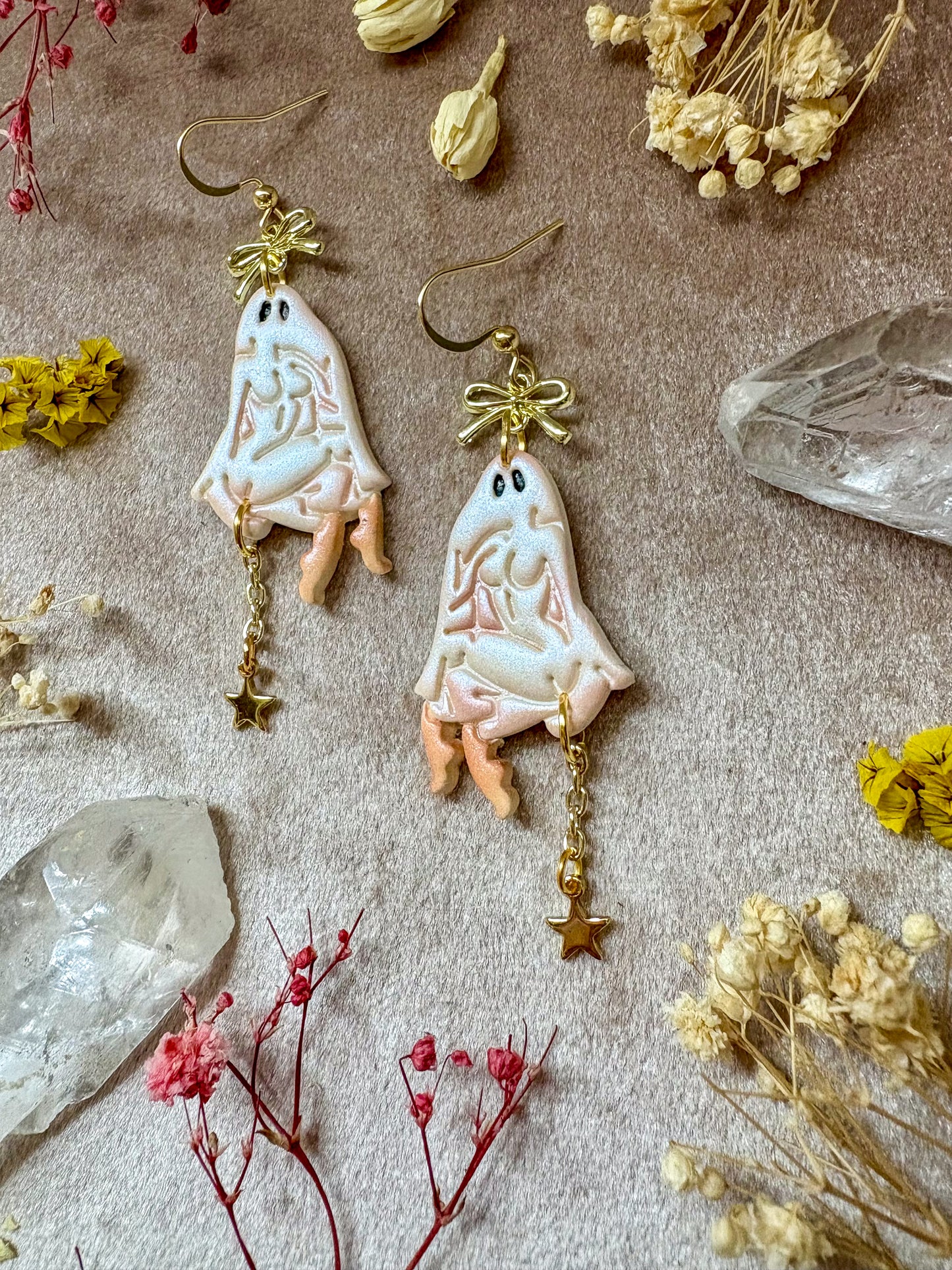 Sexy Ghost (Gold) Girl Earrings