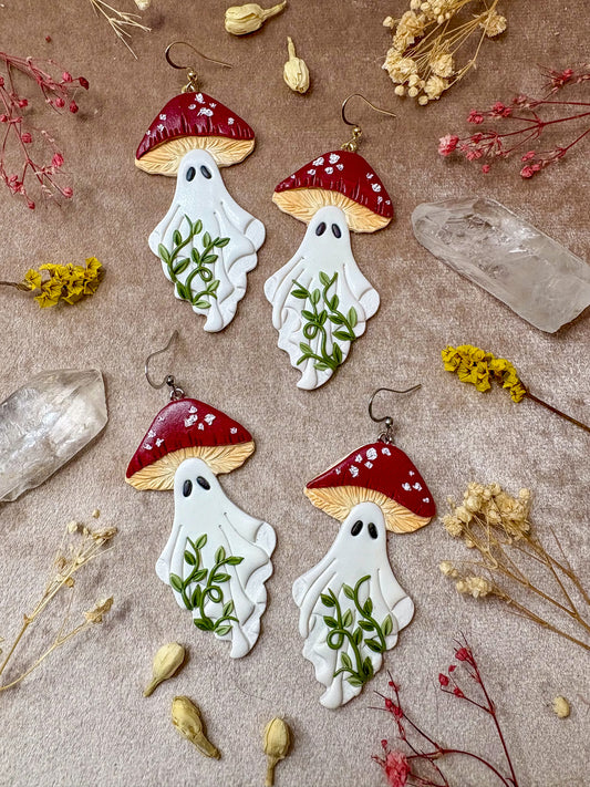 Mushroom Ghost Earrings