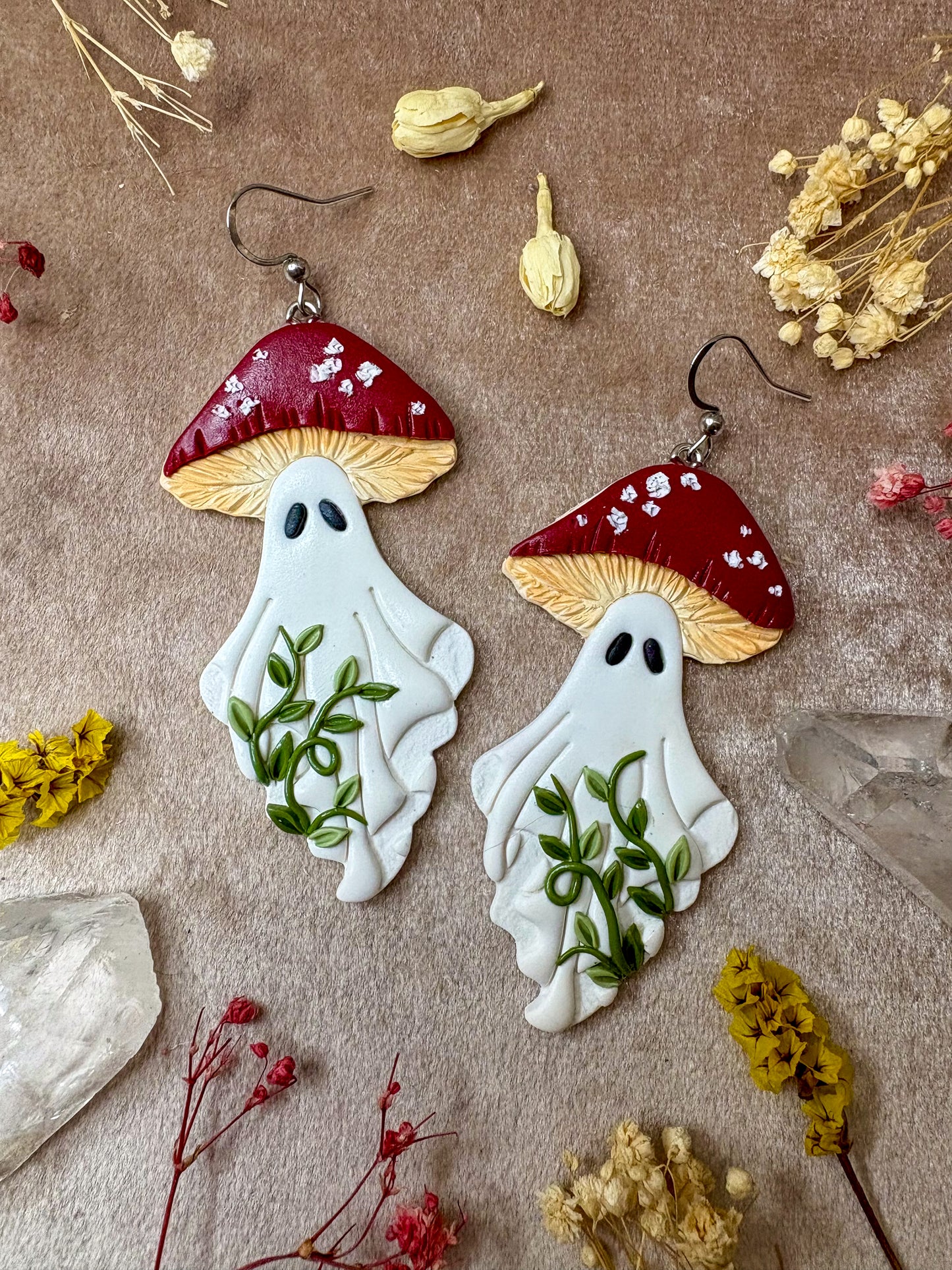 Mushroom Ghost Earrings