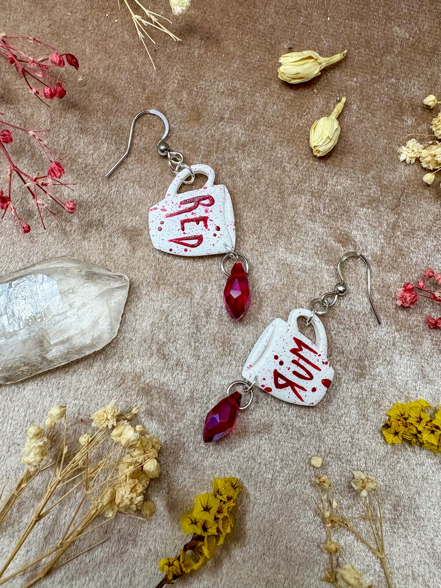 Redrum Mug Earrings