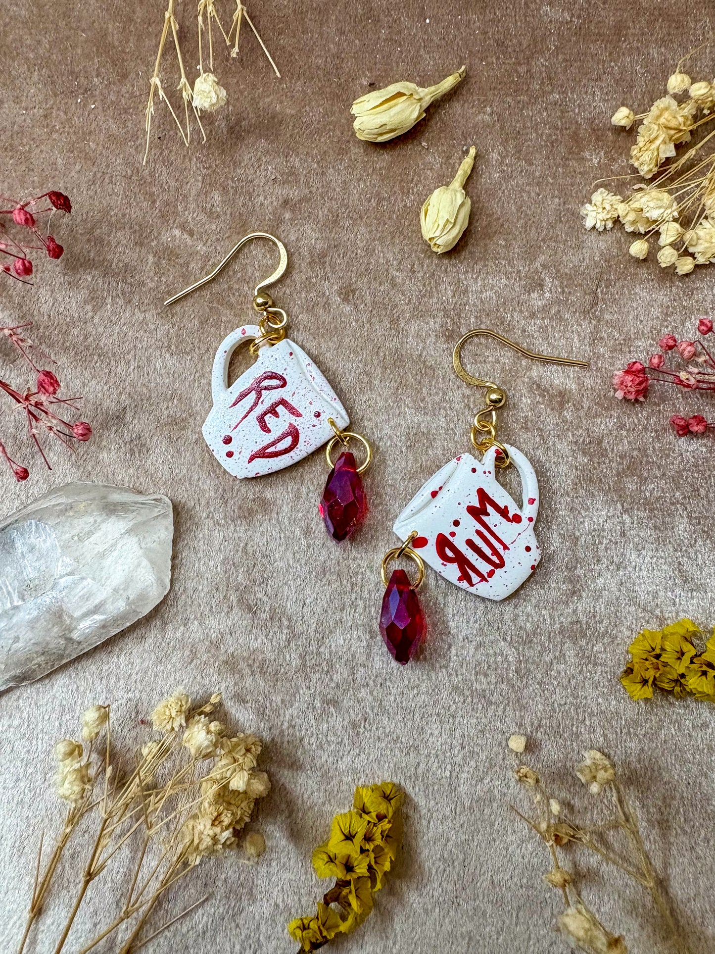 Redrum Mug Earrings