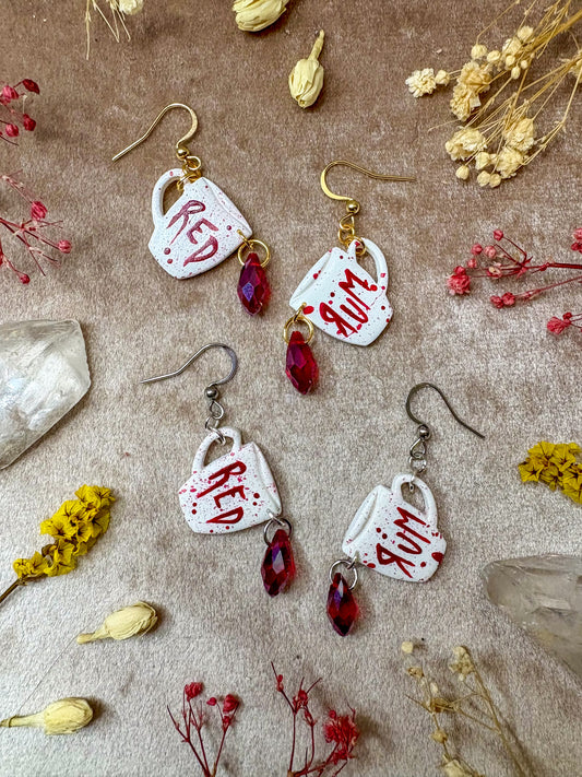 Redrum Mug Earrings