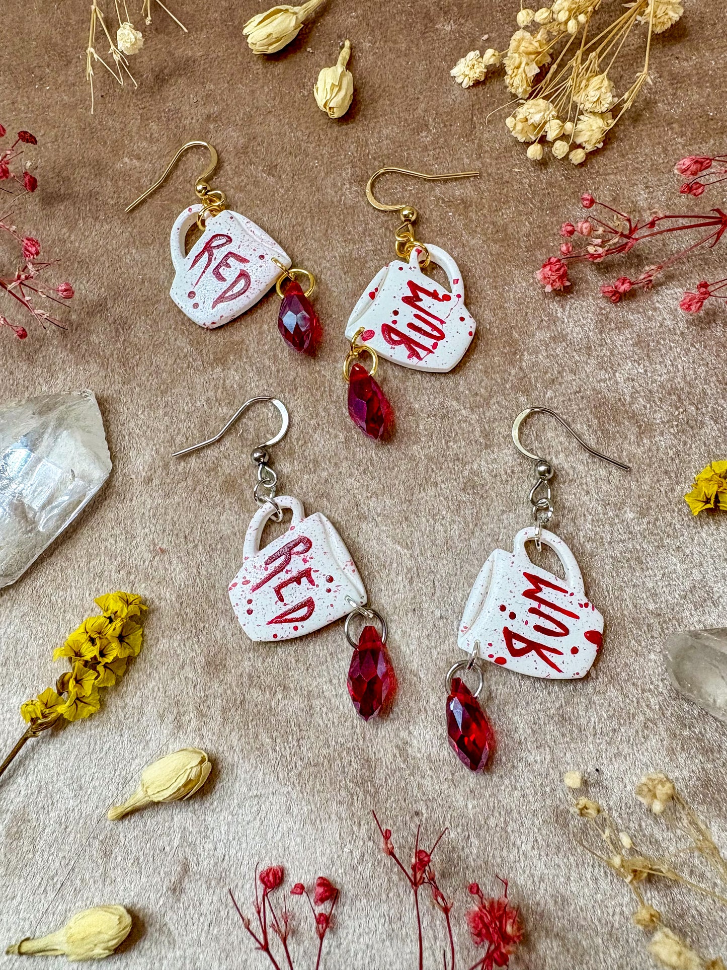 Redrum Mug Earrings