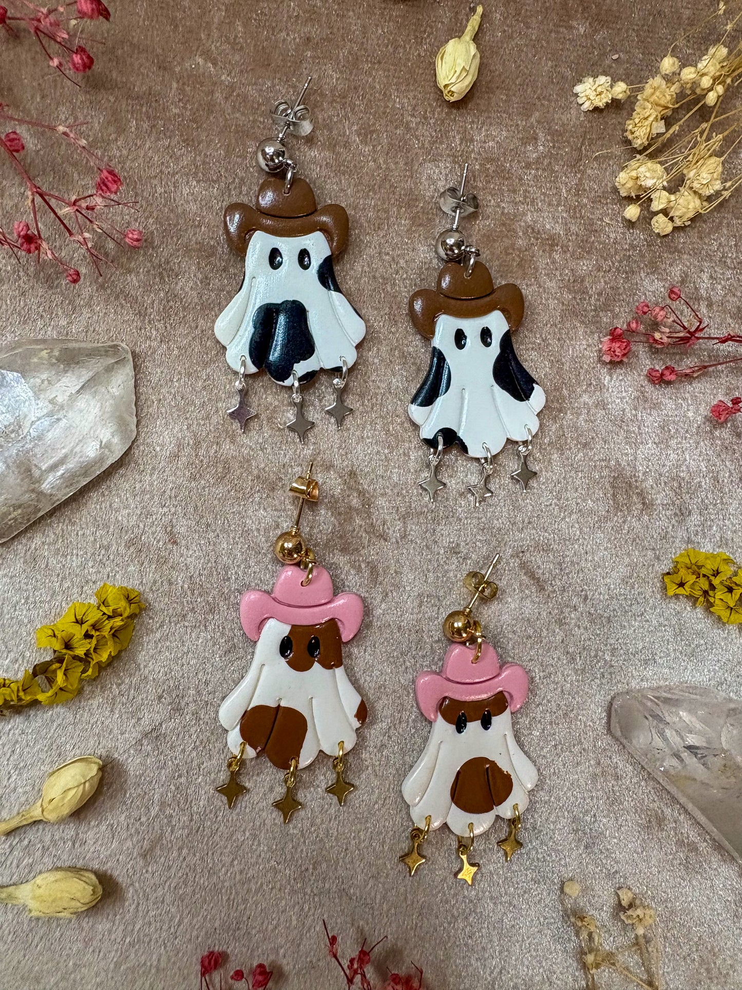 Cowgirl Ghost Earrings