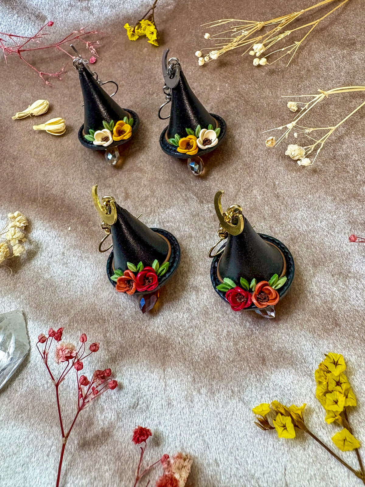 3D Witch Hat Earrings