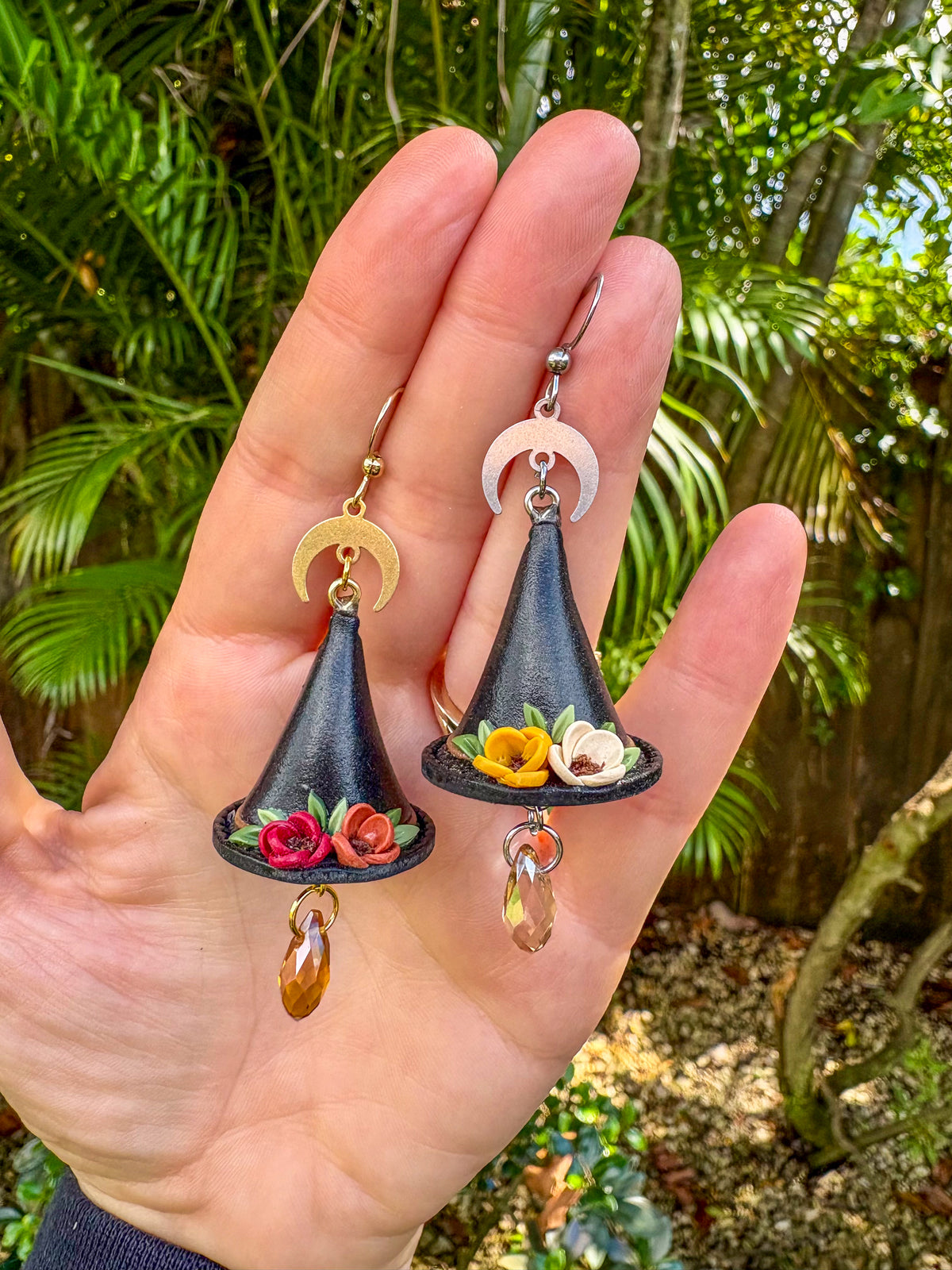 3D Witch Hat Earrings