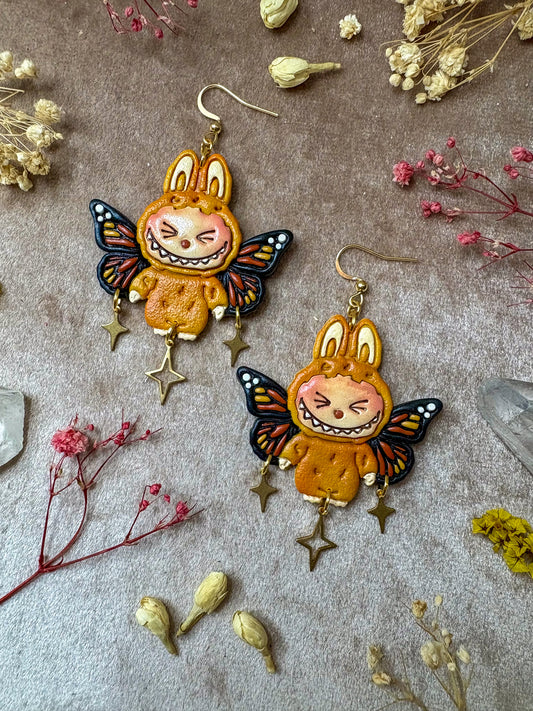 Monarch Butterfly 'Bubu Earrings