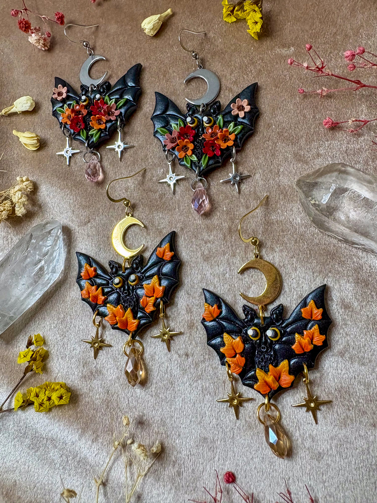 Garden Bat Earrings