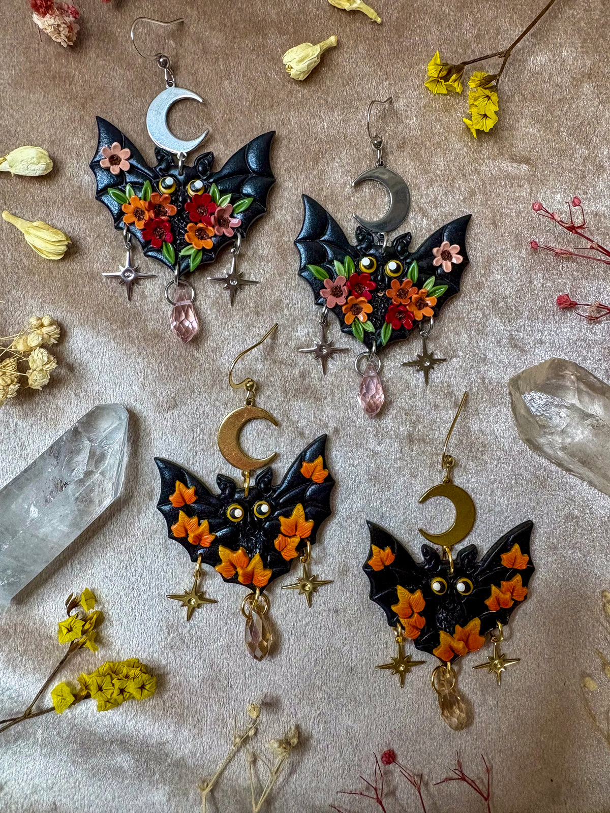 Garden Bat Earrings