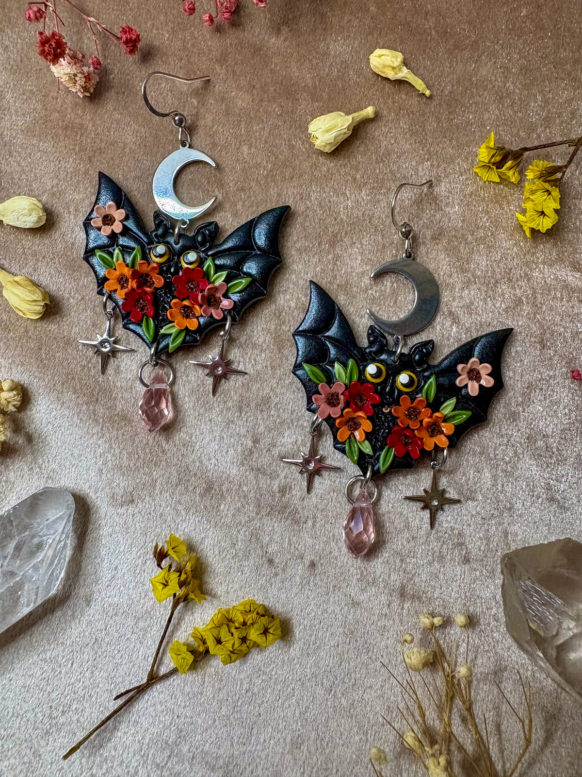 Garden Bat Earrings