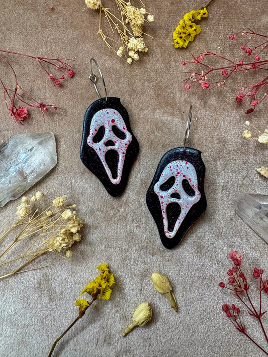 Bloody Ghost Face Earrings