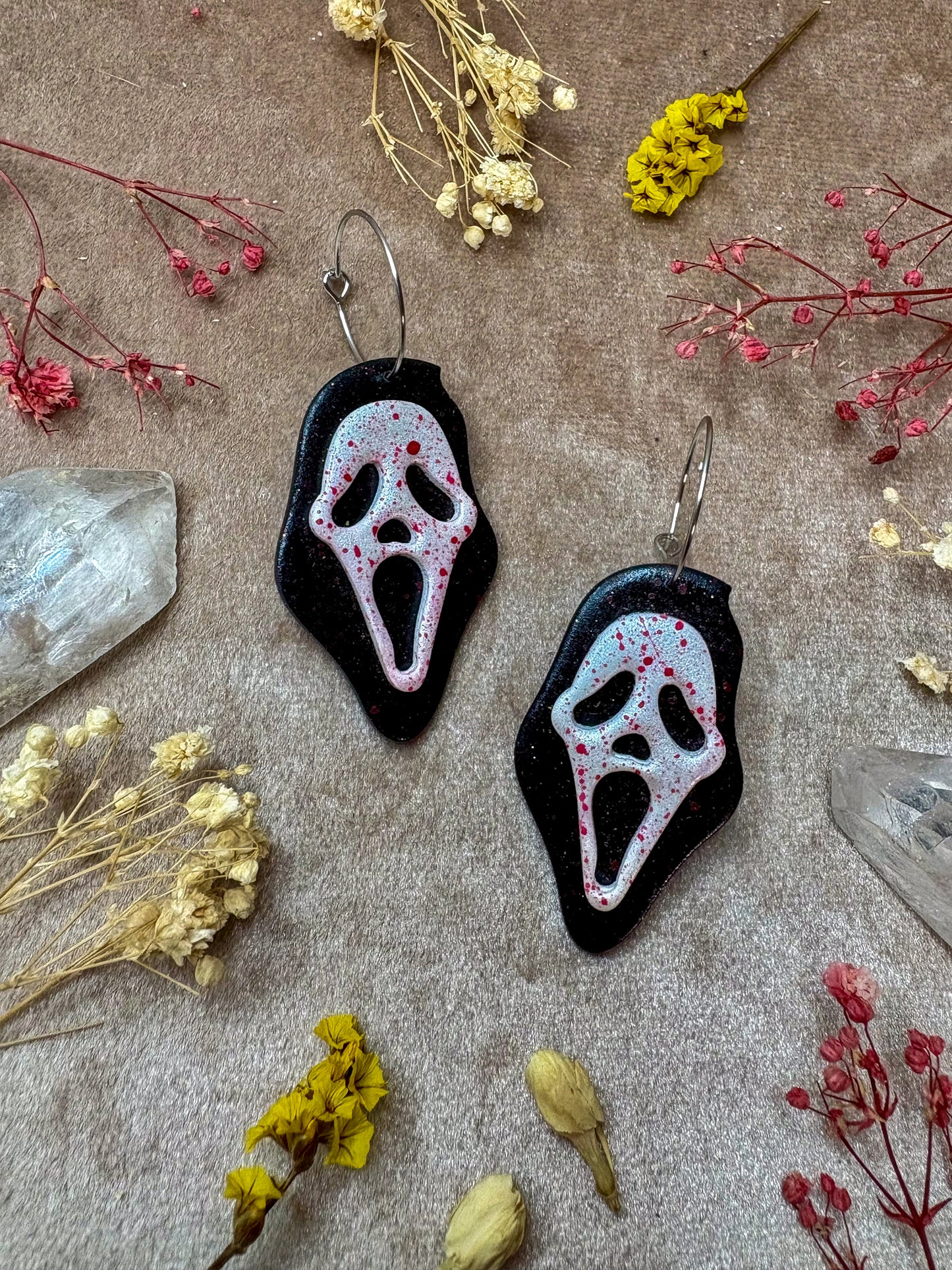 Bloody Ghost Face Earrings