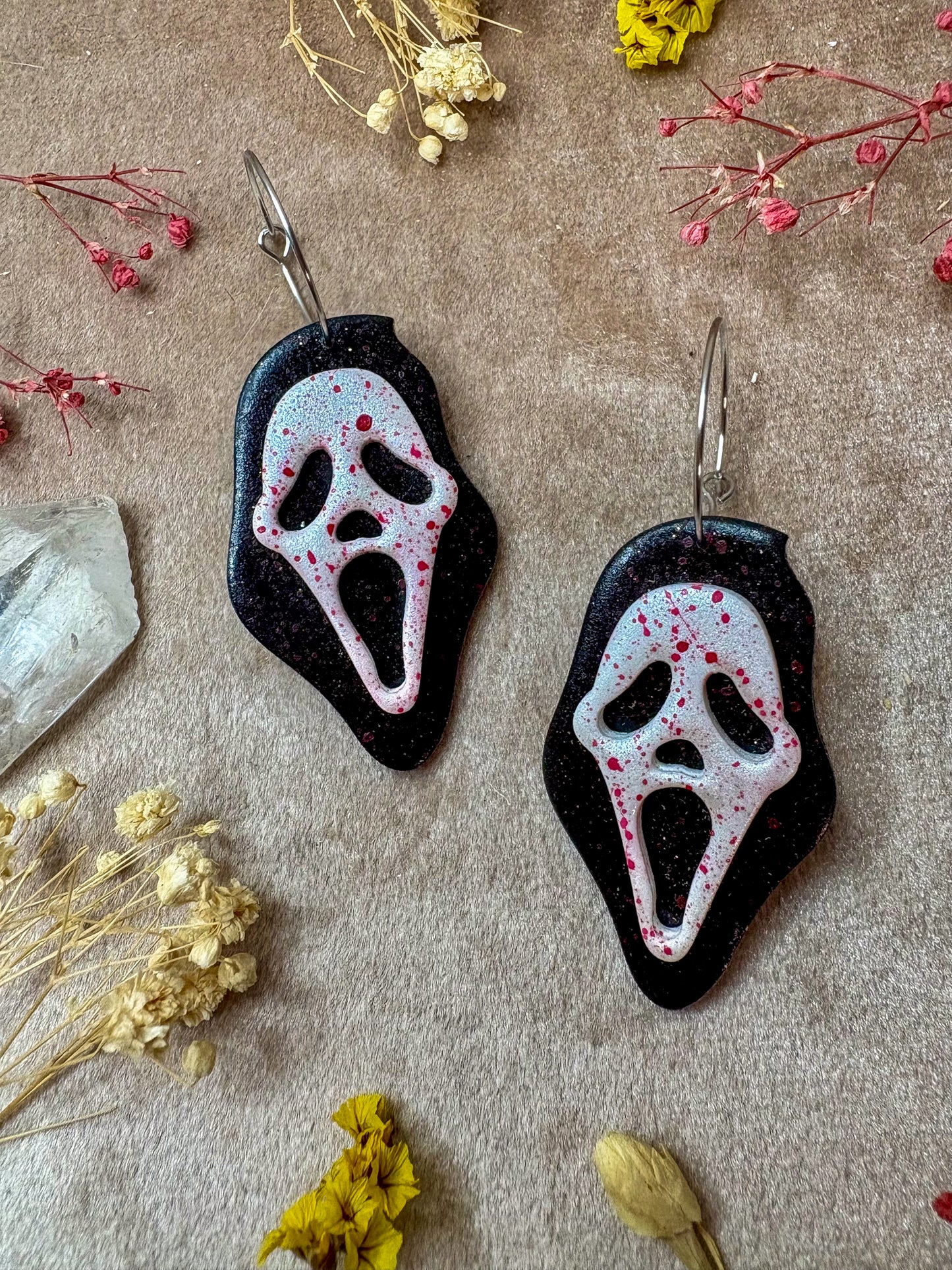 Bloody Ghost Face Earrings