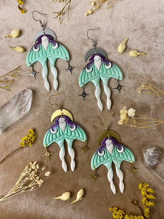 Luna Moth Earrings