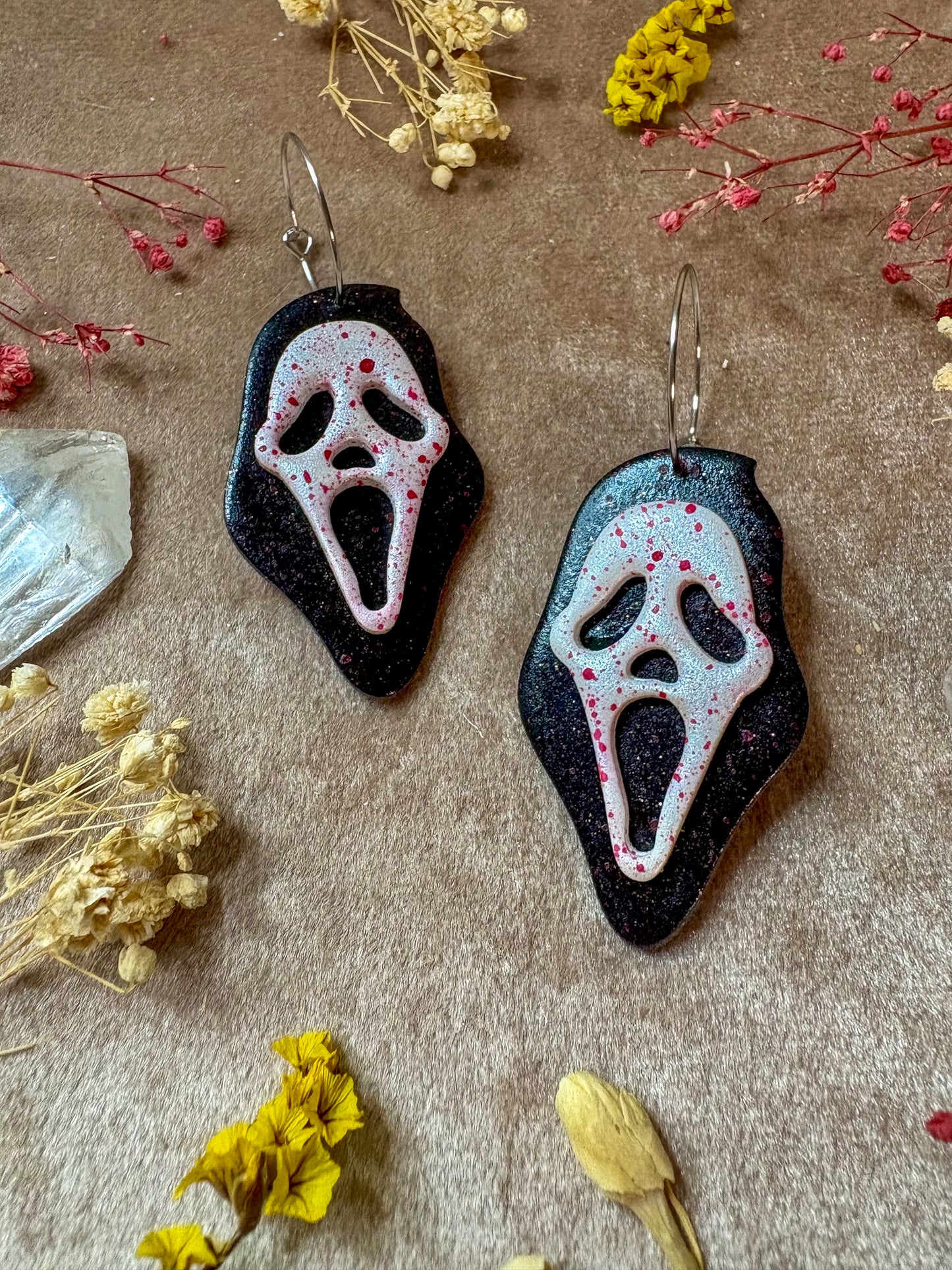 Bloody Ghost Face Earrings