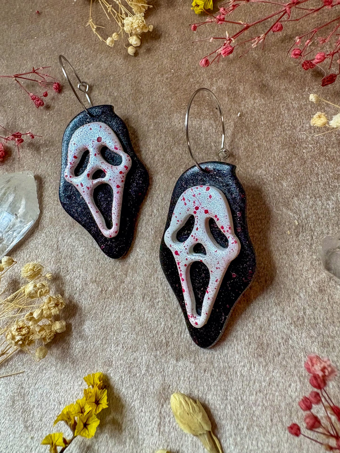 Bloody Ghost Face Earrings
