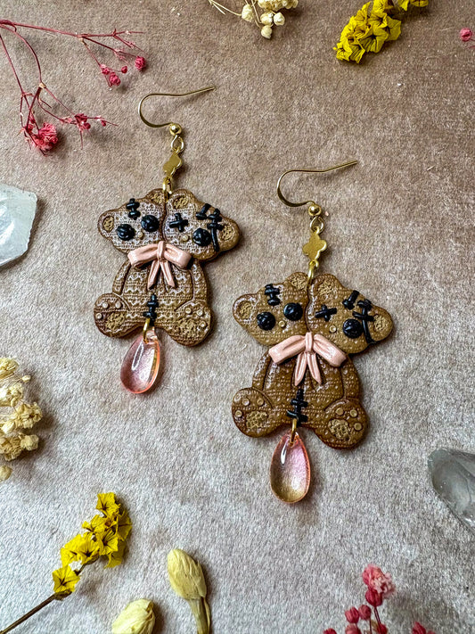 Double-Headed Teddy Bear Earrings