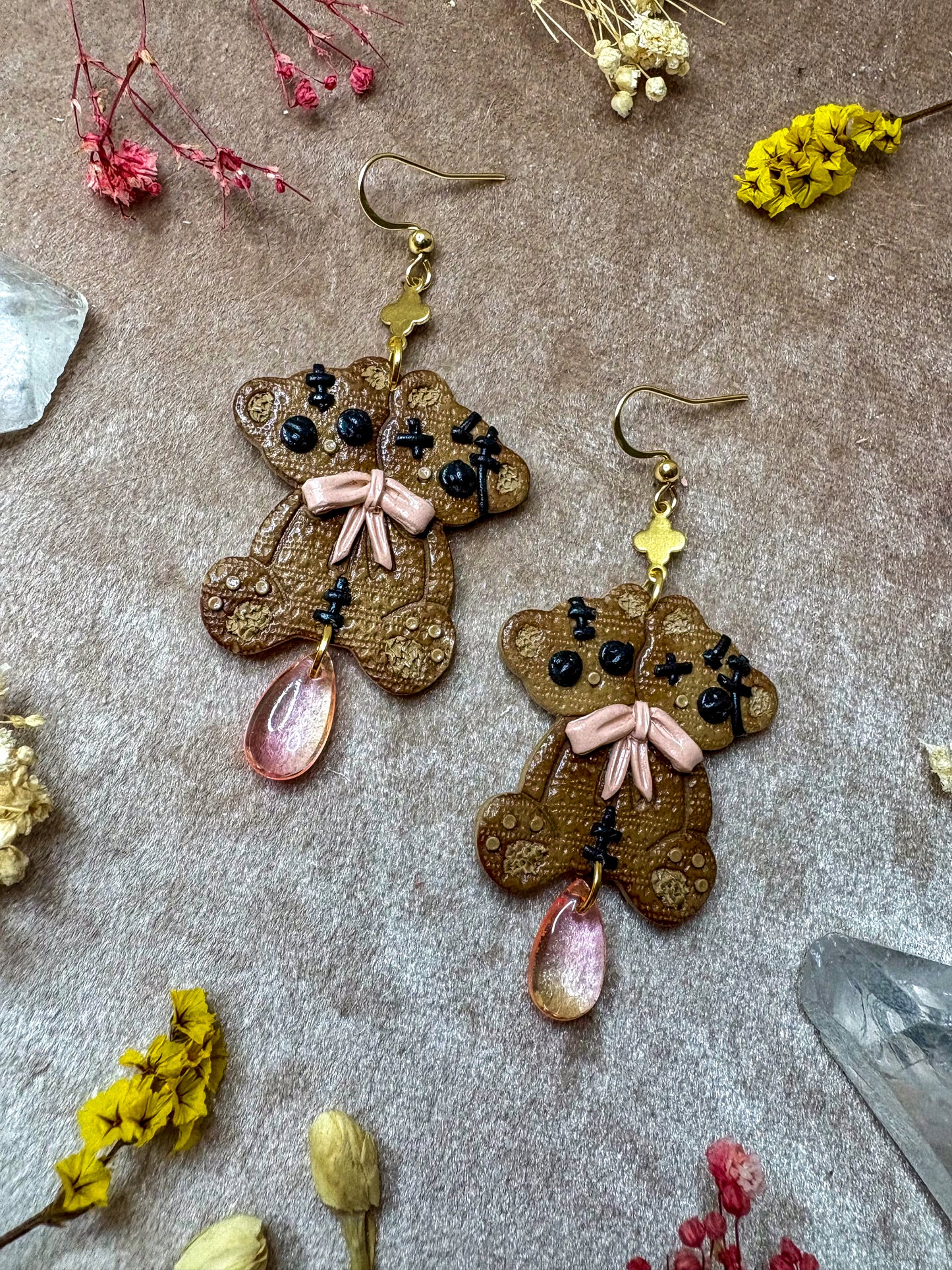 Double-Headed Teddy Bear Earrings