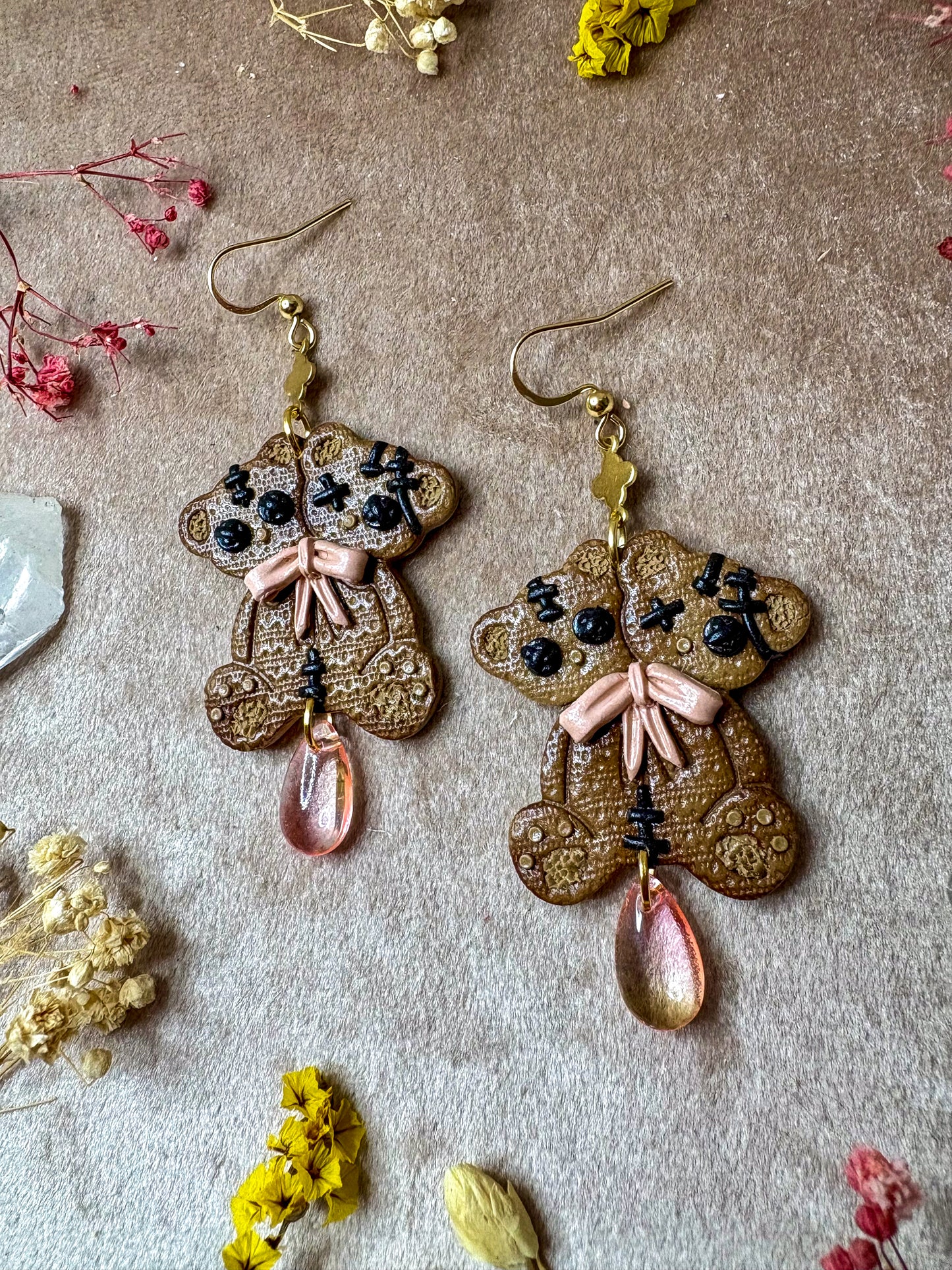 Double-Headed Teddy Bear Earrings