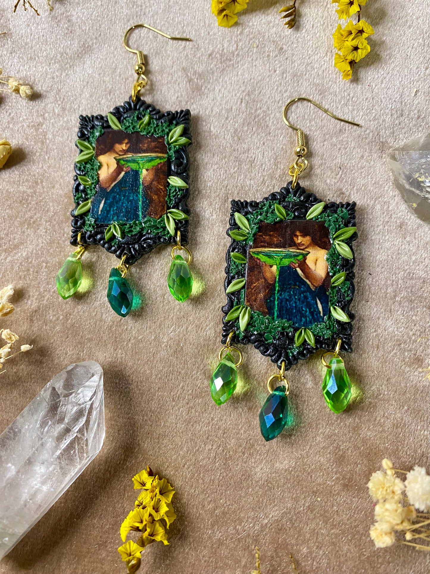 Waterhouse's "Circe Invidiosa" Painting Earrings