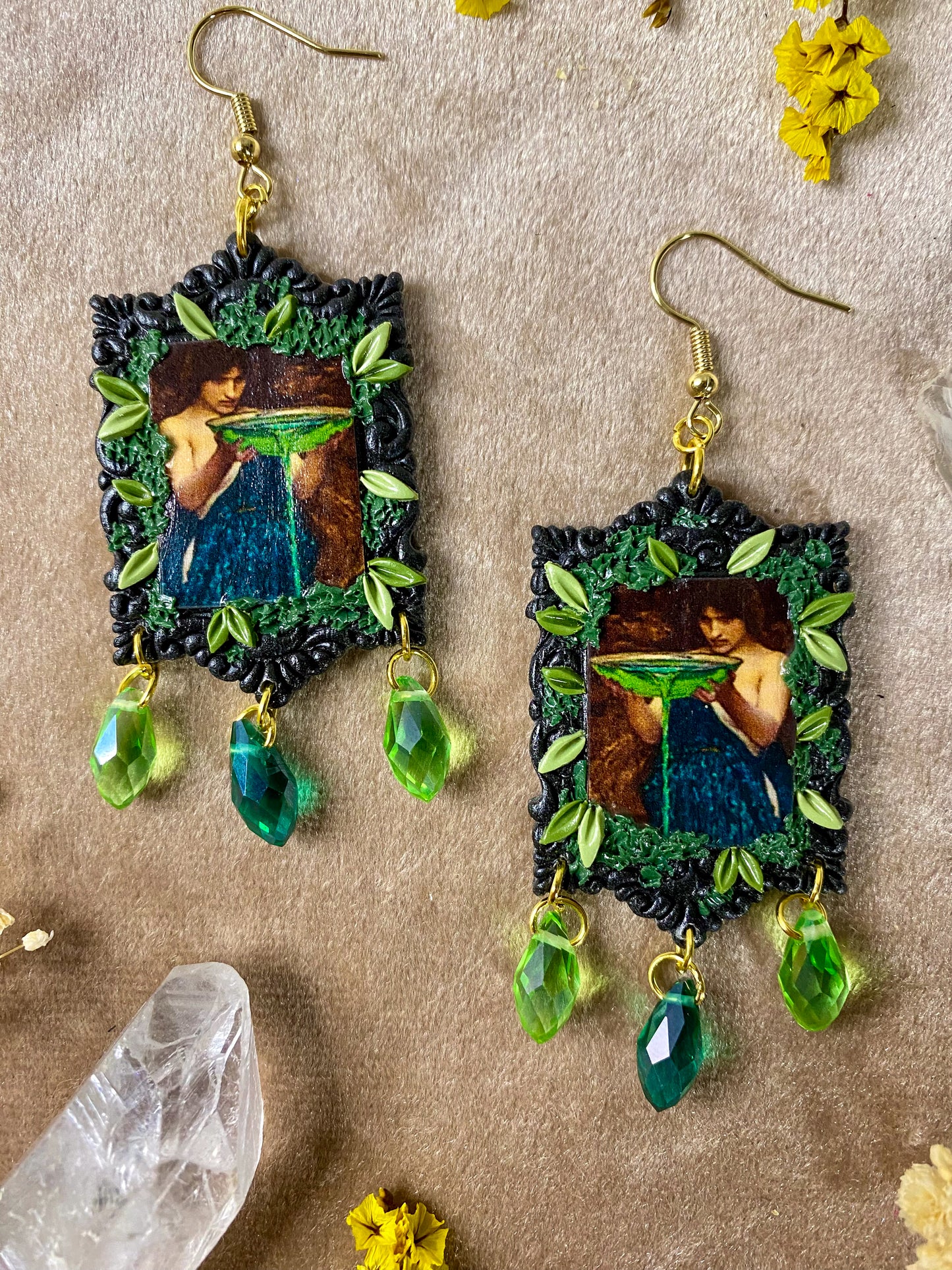 Waterhouse's "Circe Invidiosa" Painting Earrings