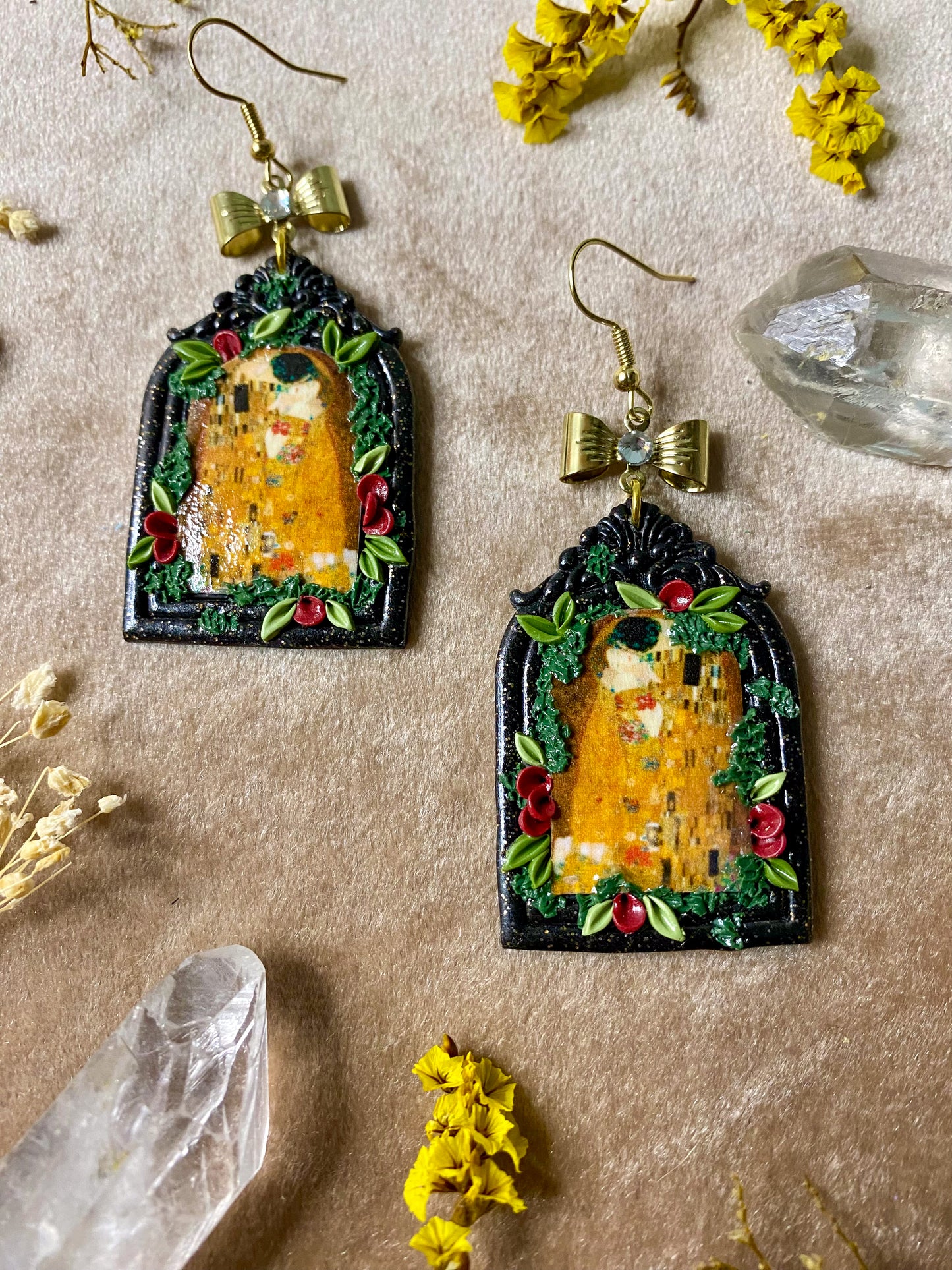 Klimt's "The Kiss" Painting Earrings