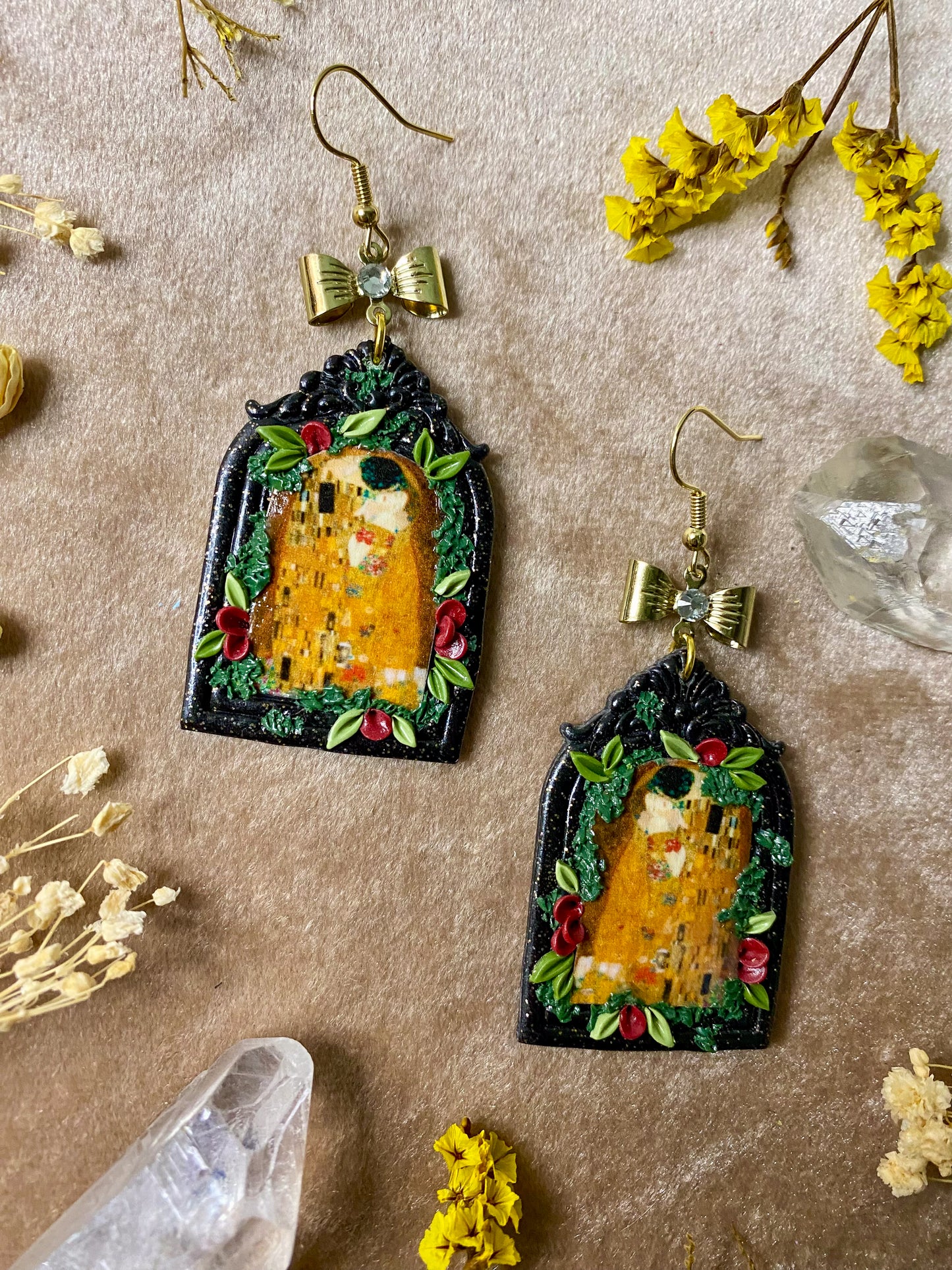 Klimt's "The Kiss" Painting Earrings