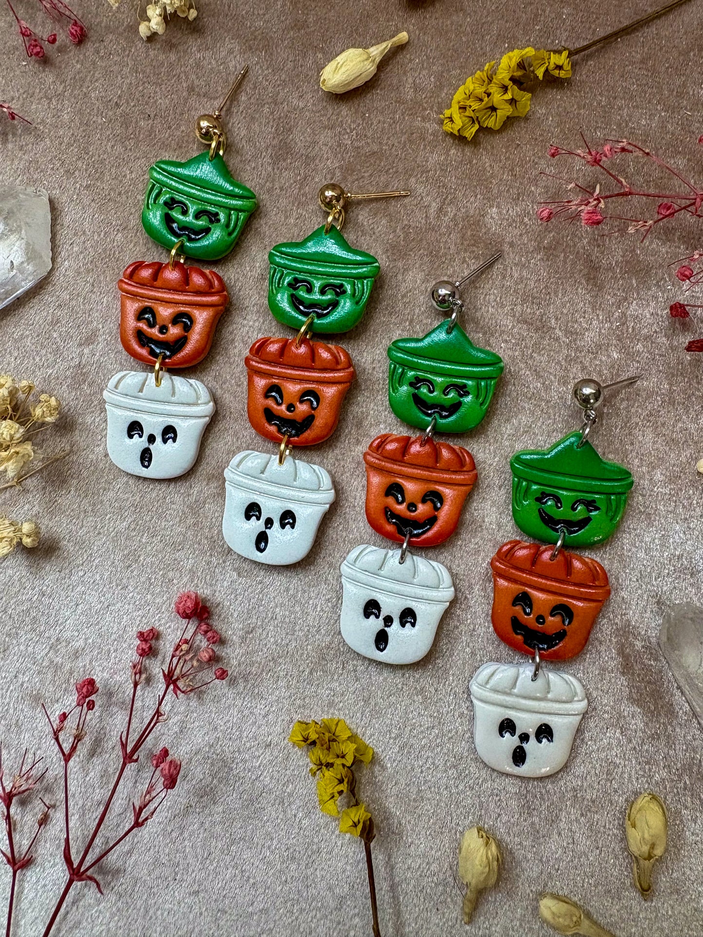 Classic Trick-or-Treat Bucket Earrings