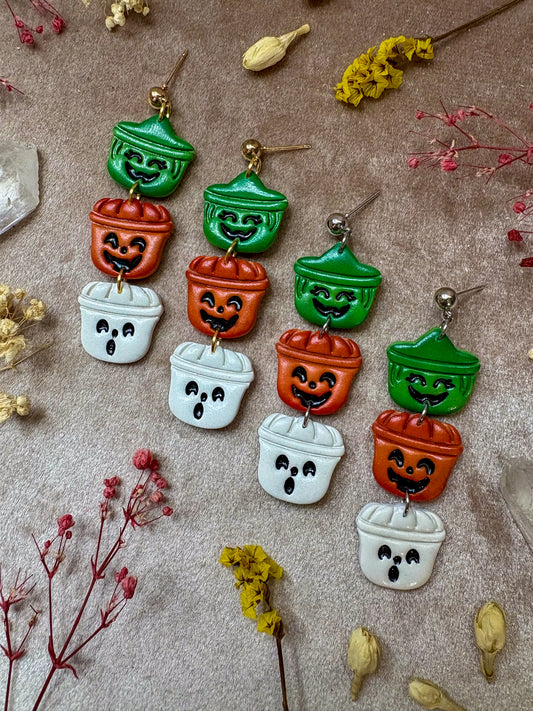 Classic Trick-or-Treat Bucket Earrings