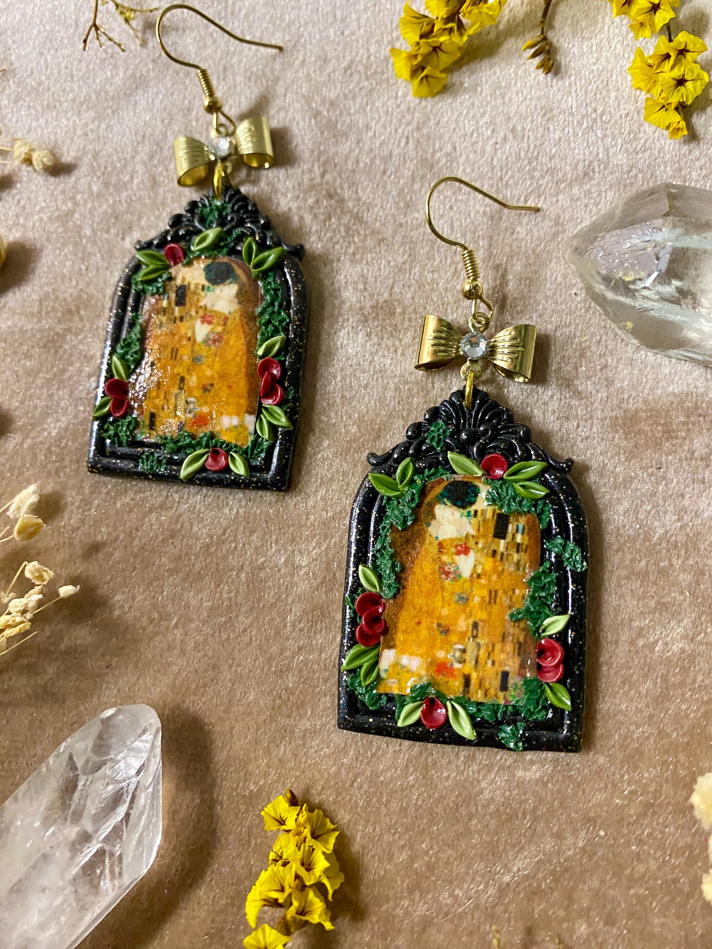 Klimt's "The Kiss" Painting Earrings