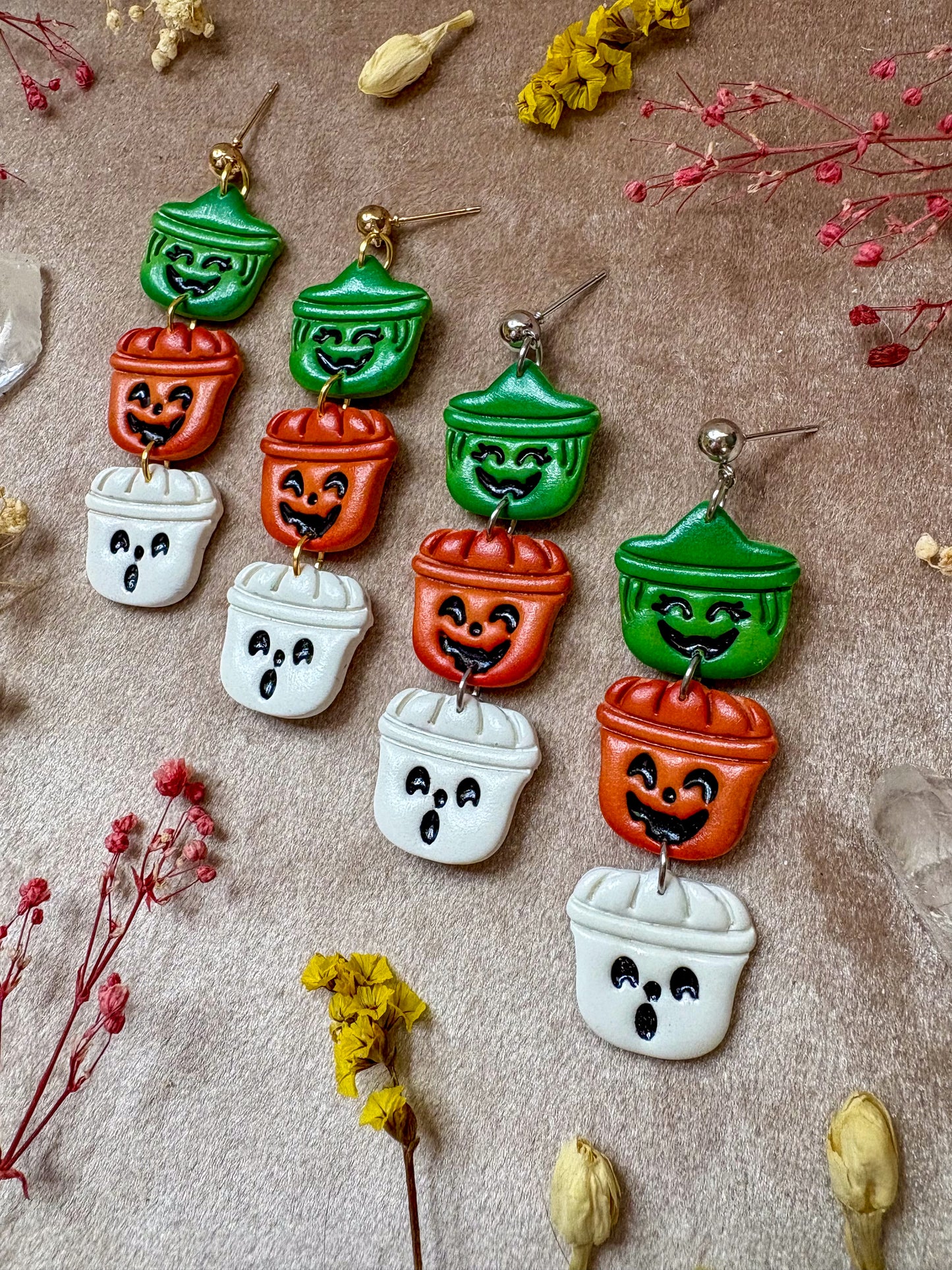 Classic Trick-or-Treat Bucket Earrings