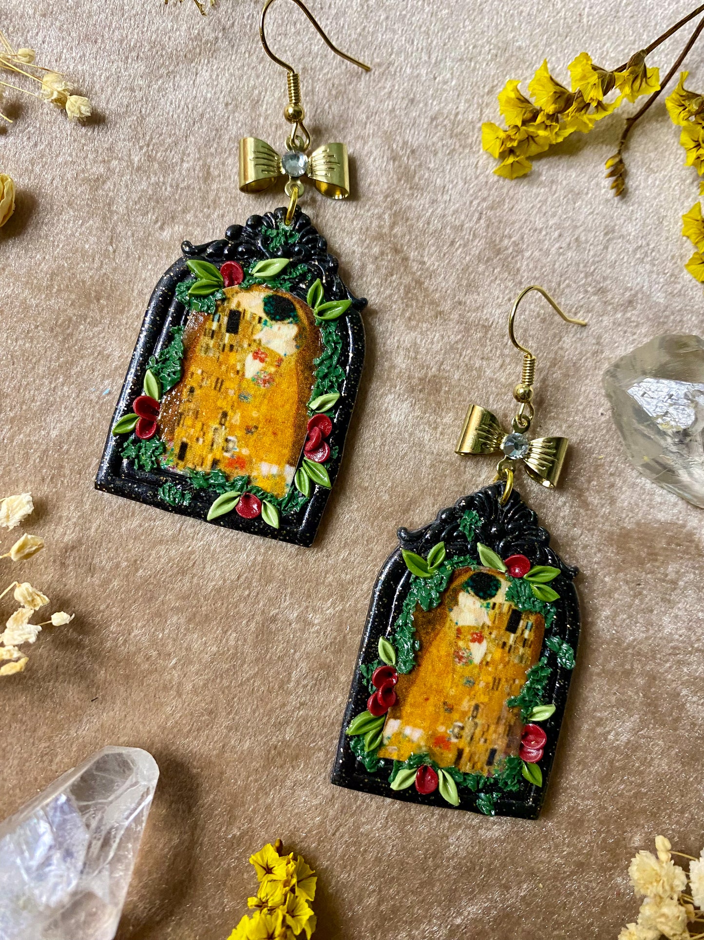 Klimt's "The Kiss" Painting Earrings