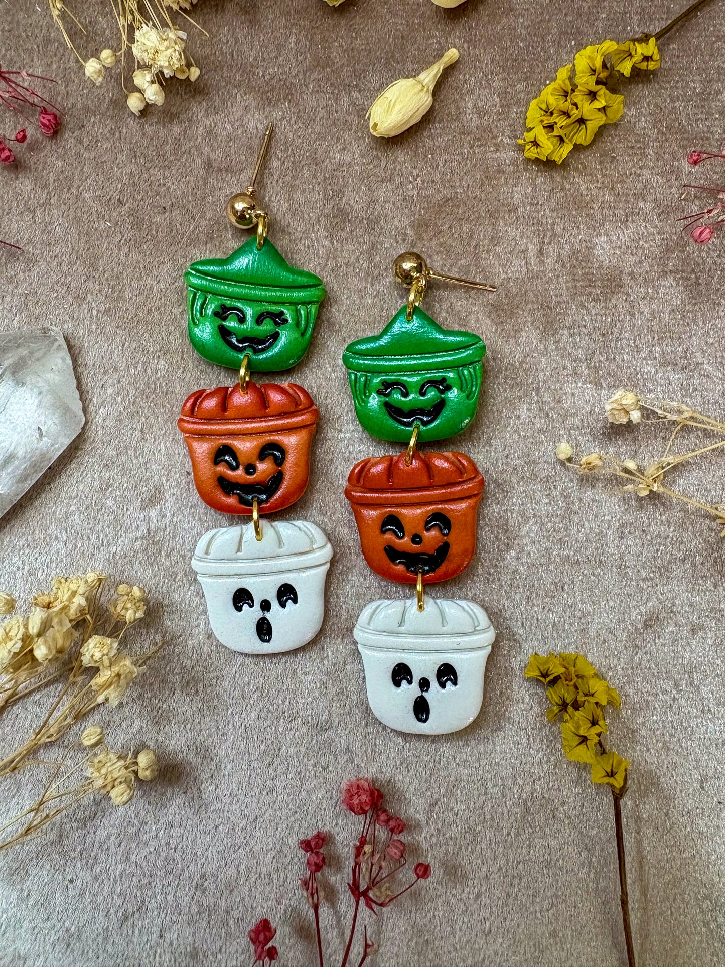 Classic Trick-or-Treat Bucket Earrings