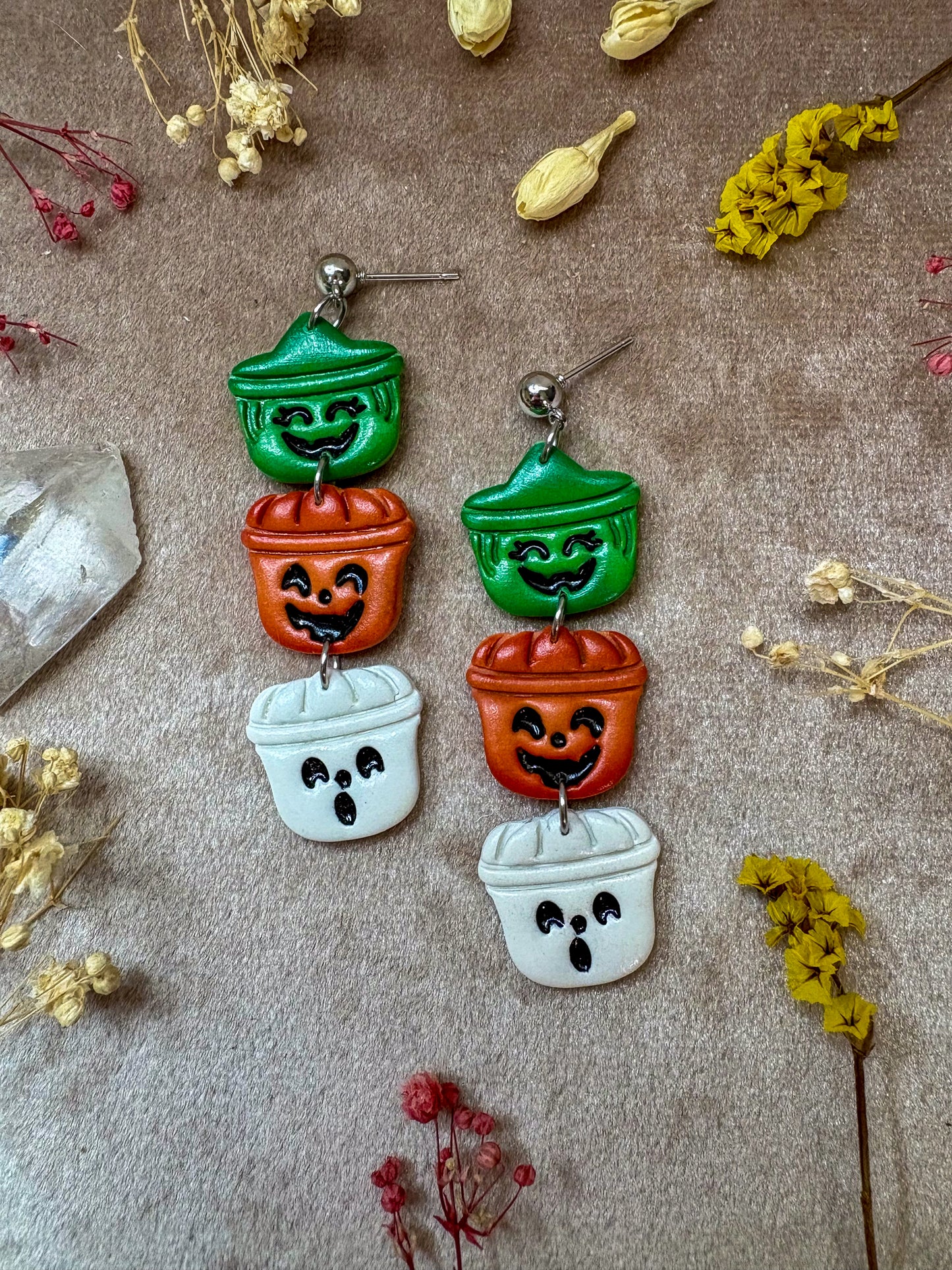 Classic Trick-or-Treat Bucket Earrings