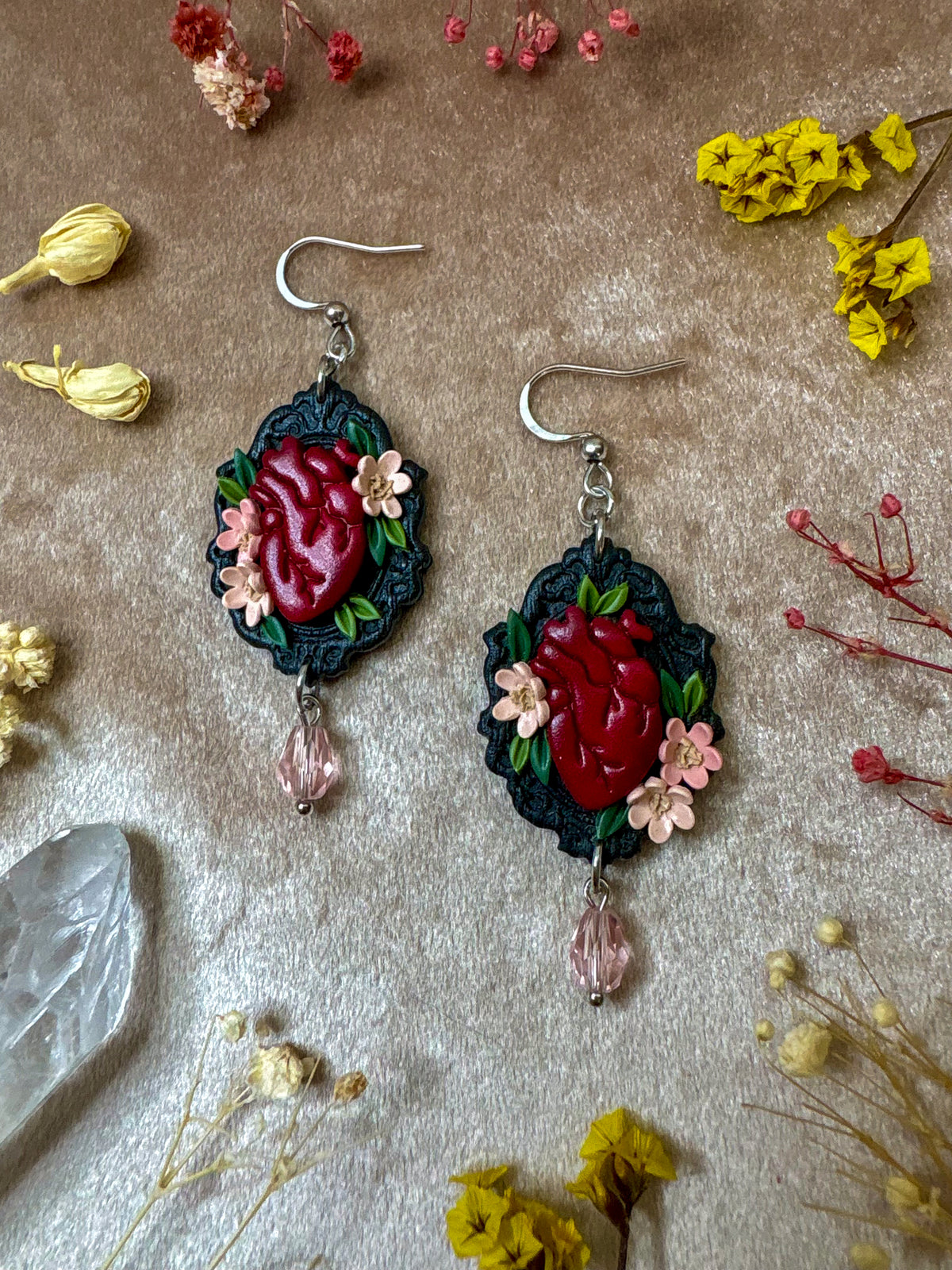 Anatomical Heart Frame Earrings