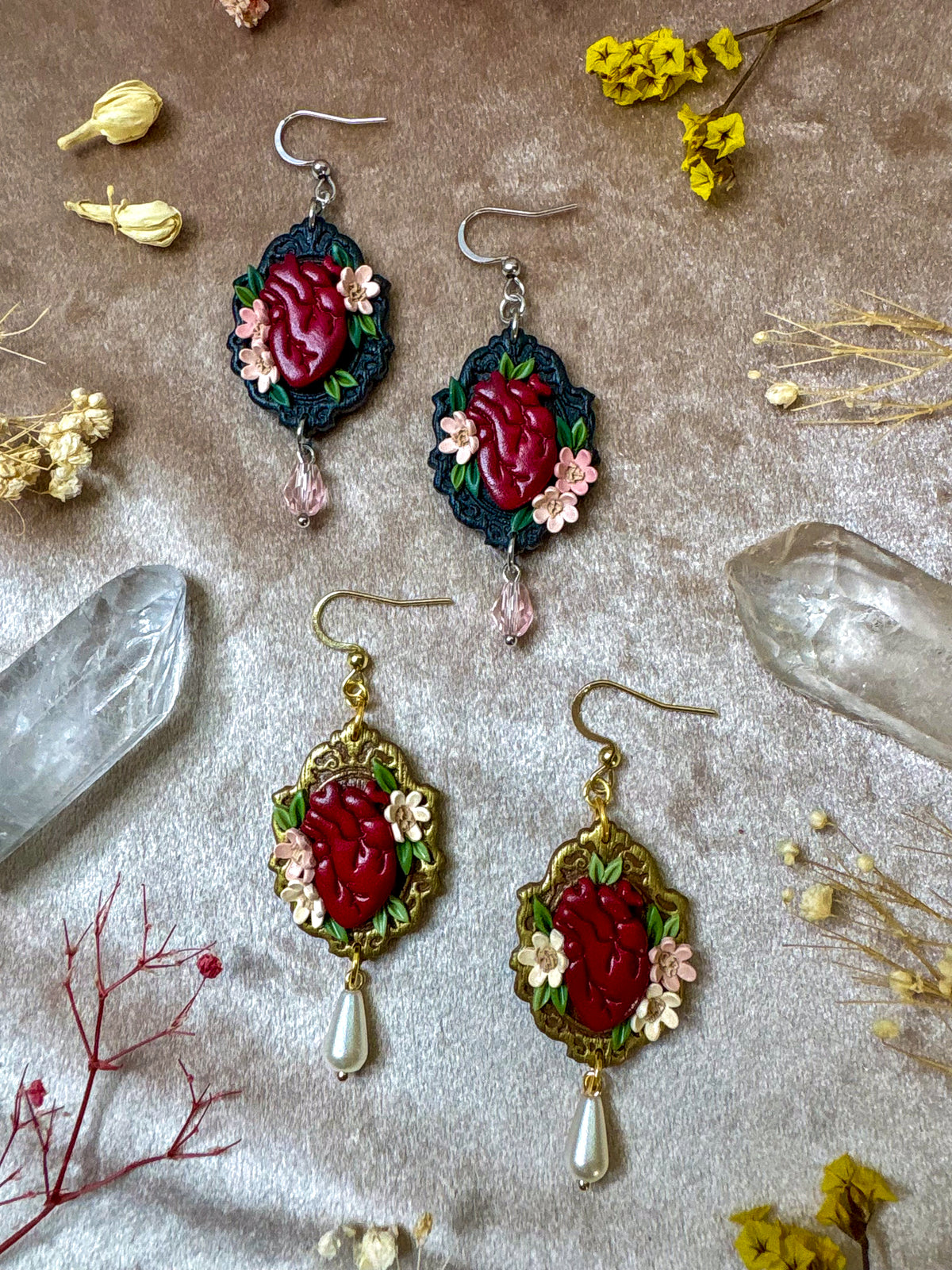 Anatomical Heart Frame Earrings