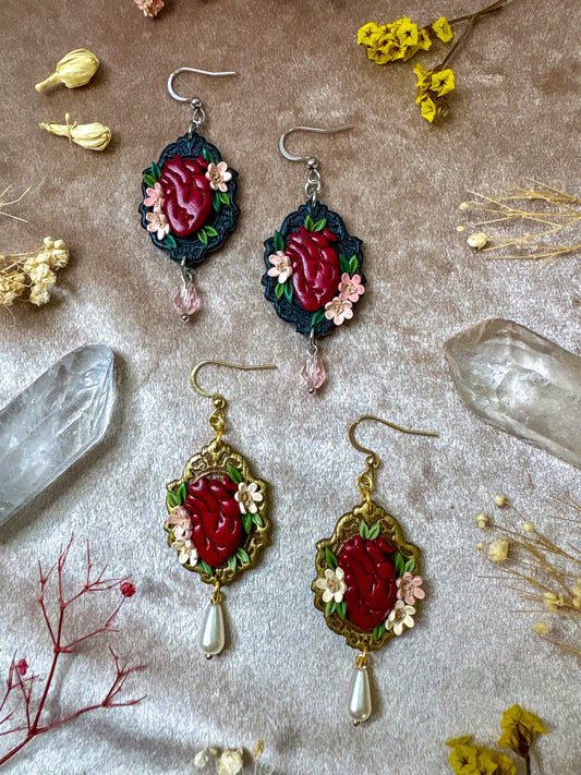 Anatomical Heart Frame Earrings