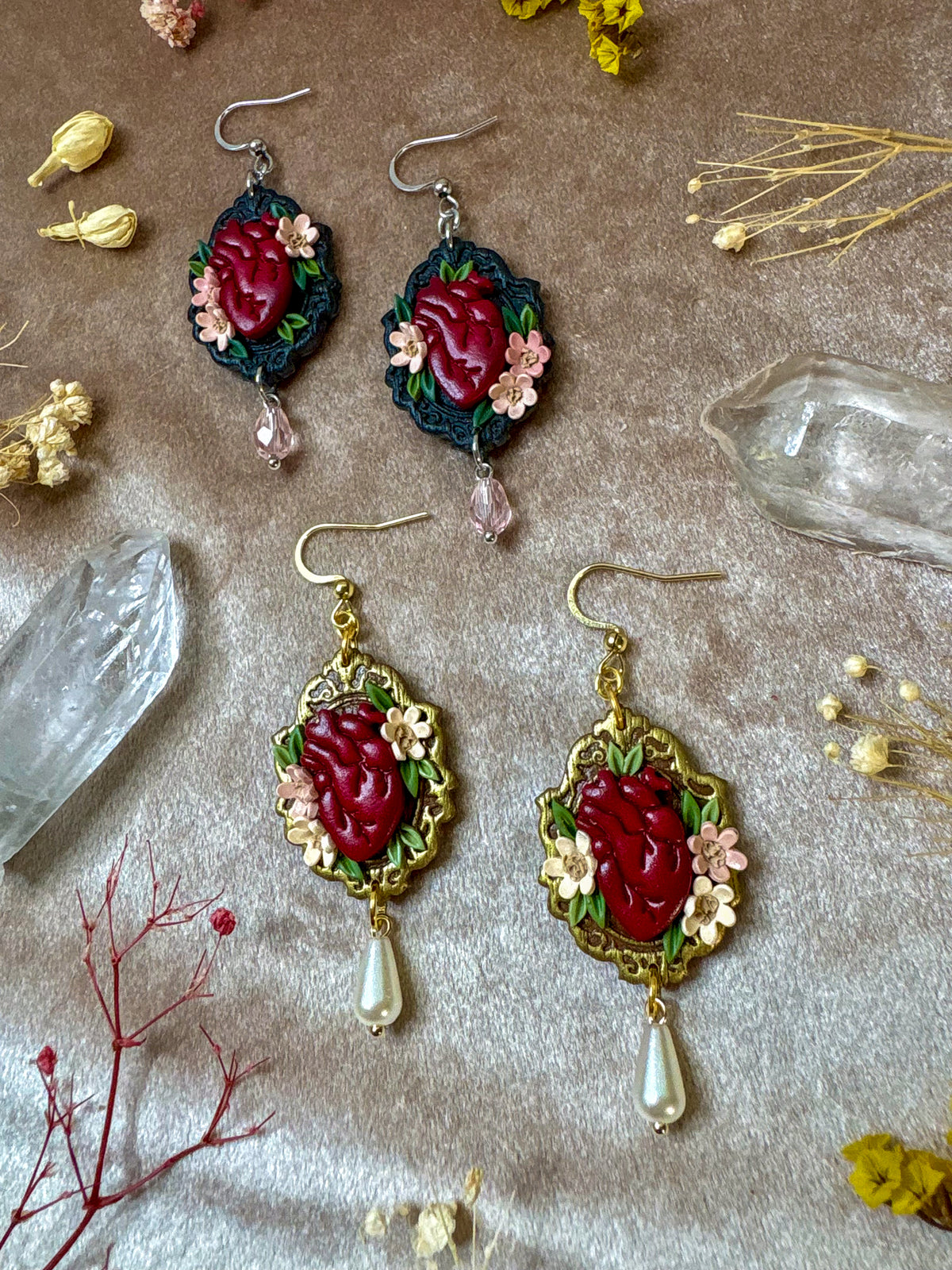 Anatomical Heart Frame Earrings