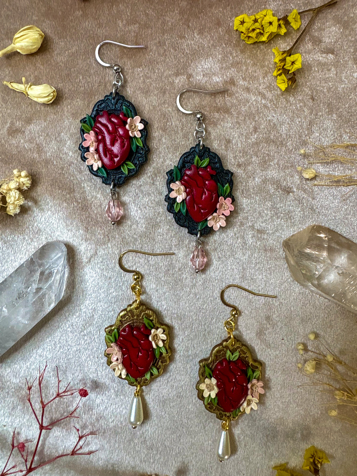 Anatomical Heart Frame Earrings