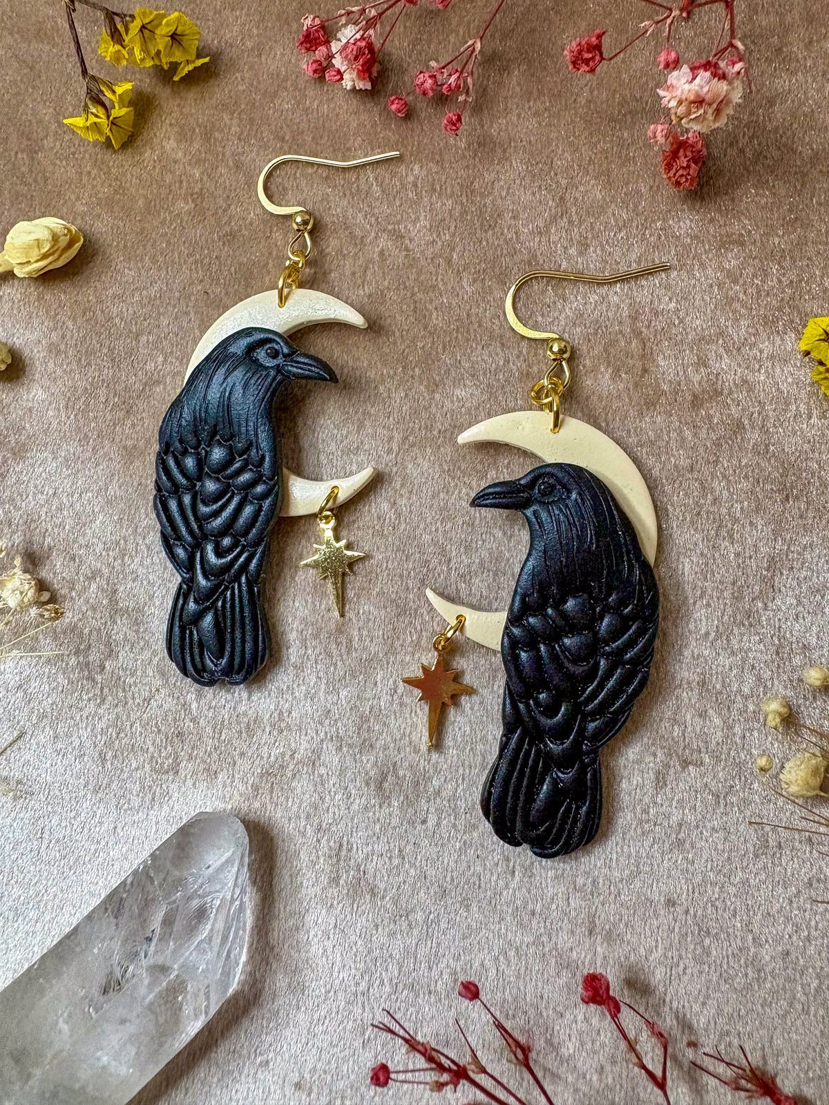 Nevermore Raven Earrings