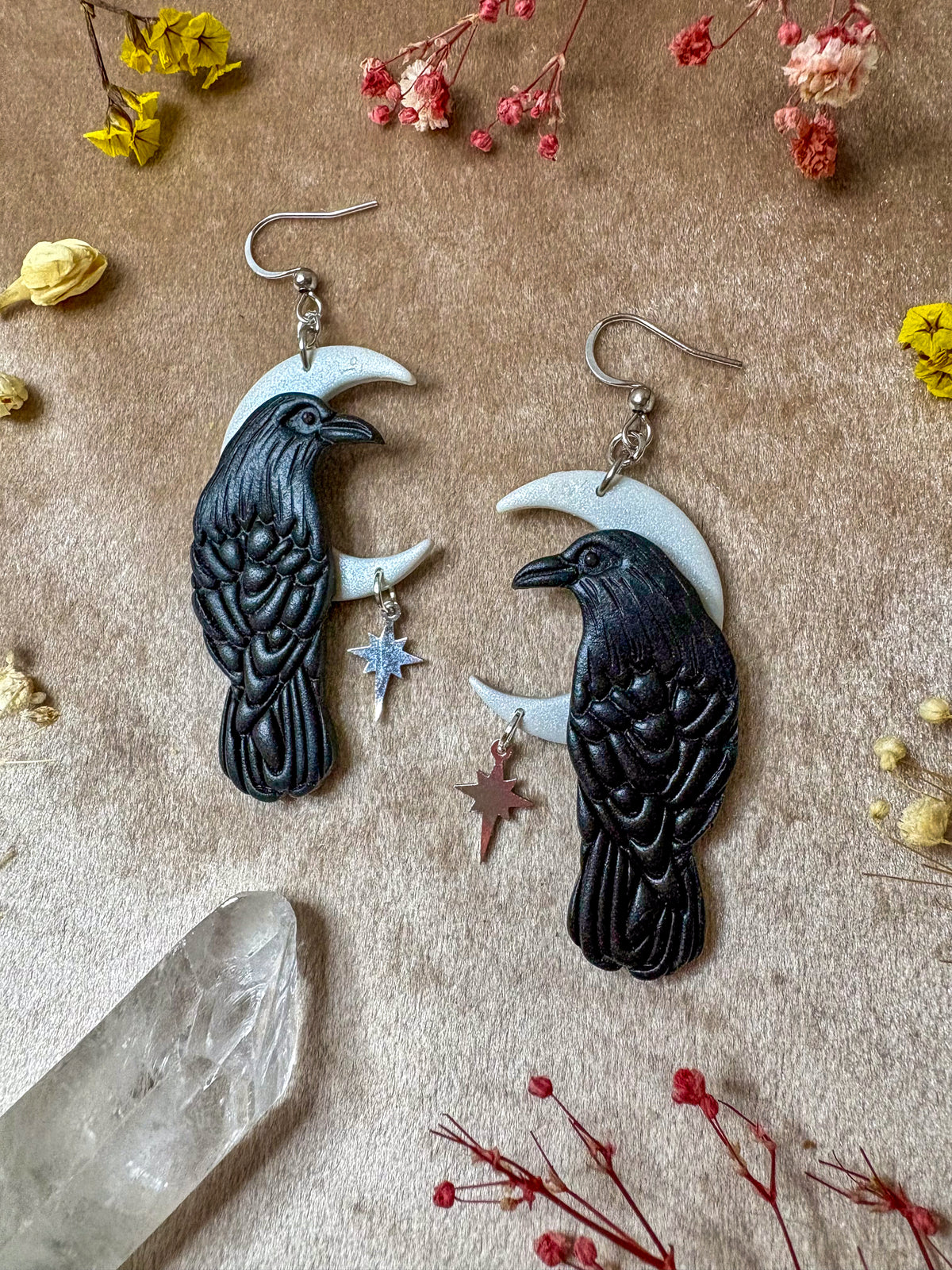 Nevermore Raven Earrings