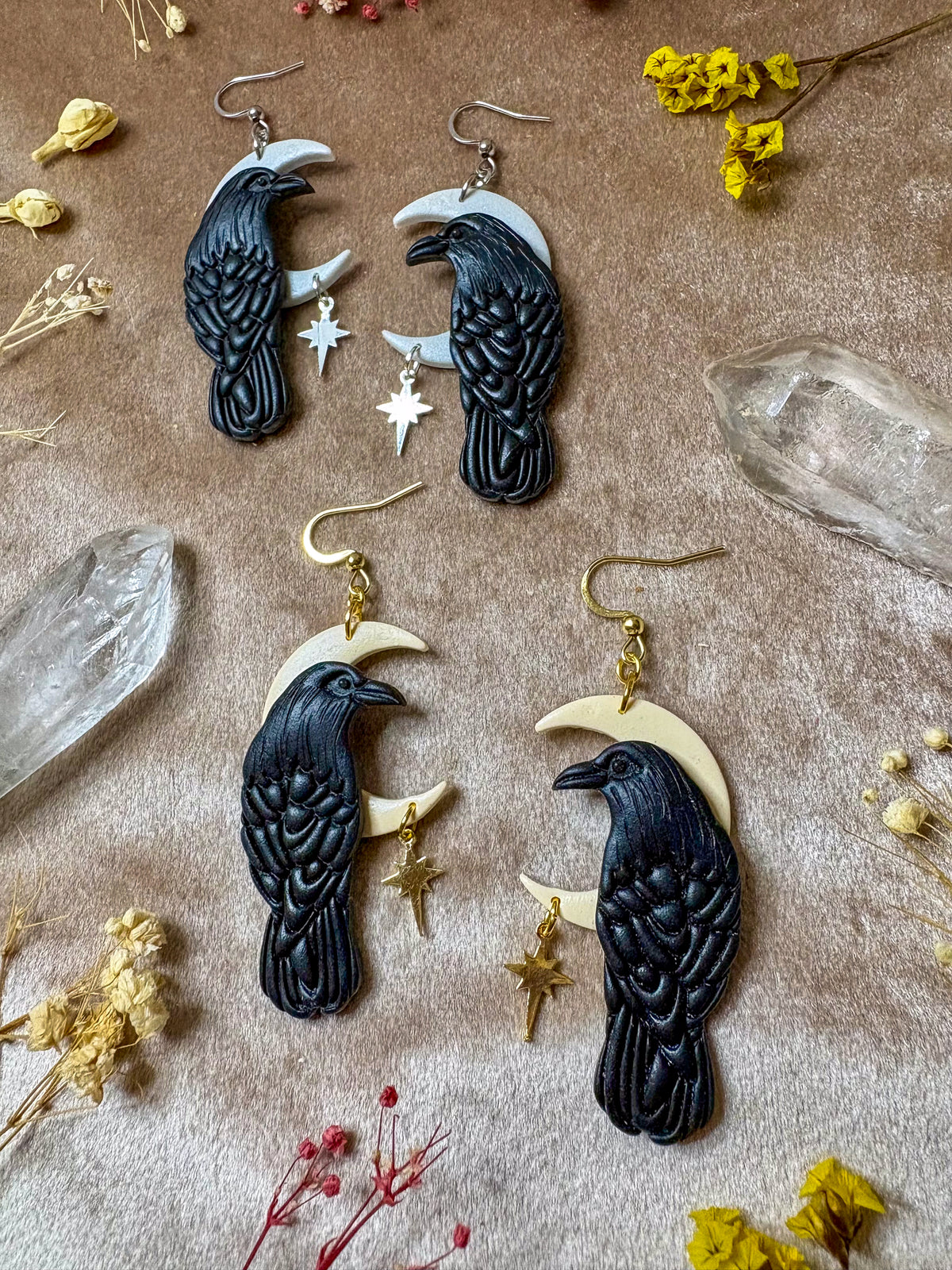 Nevermore Raven Earrings