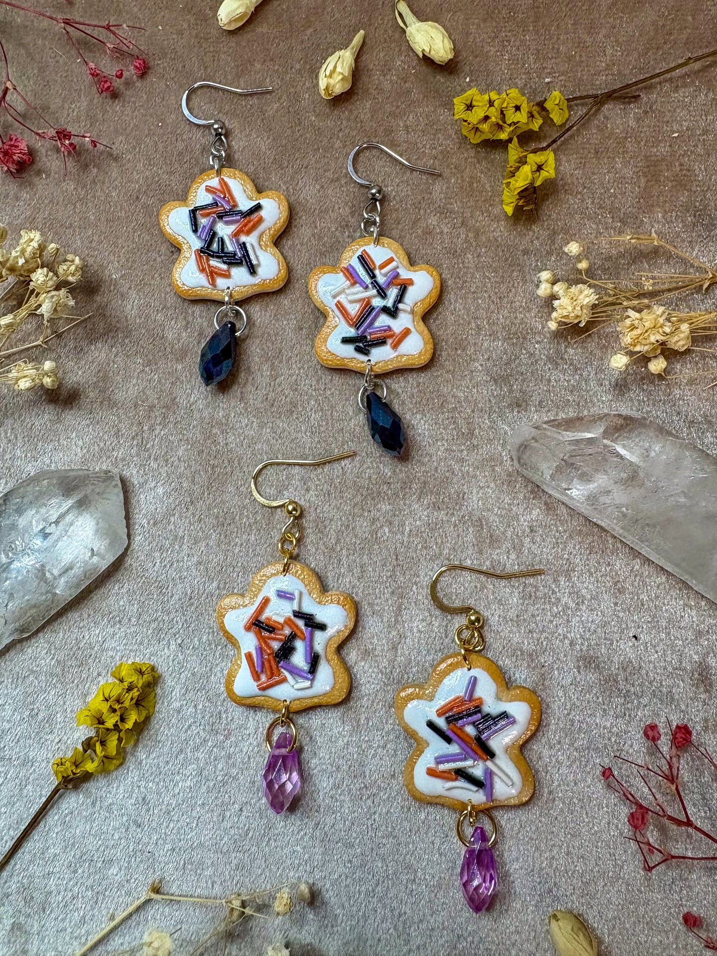 Sprinkle Ghost Cookie Earrings