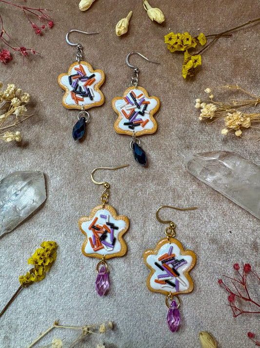 Sprinkle Ghost Cookie Earrings