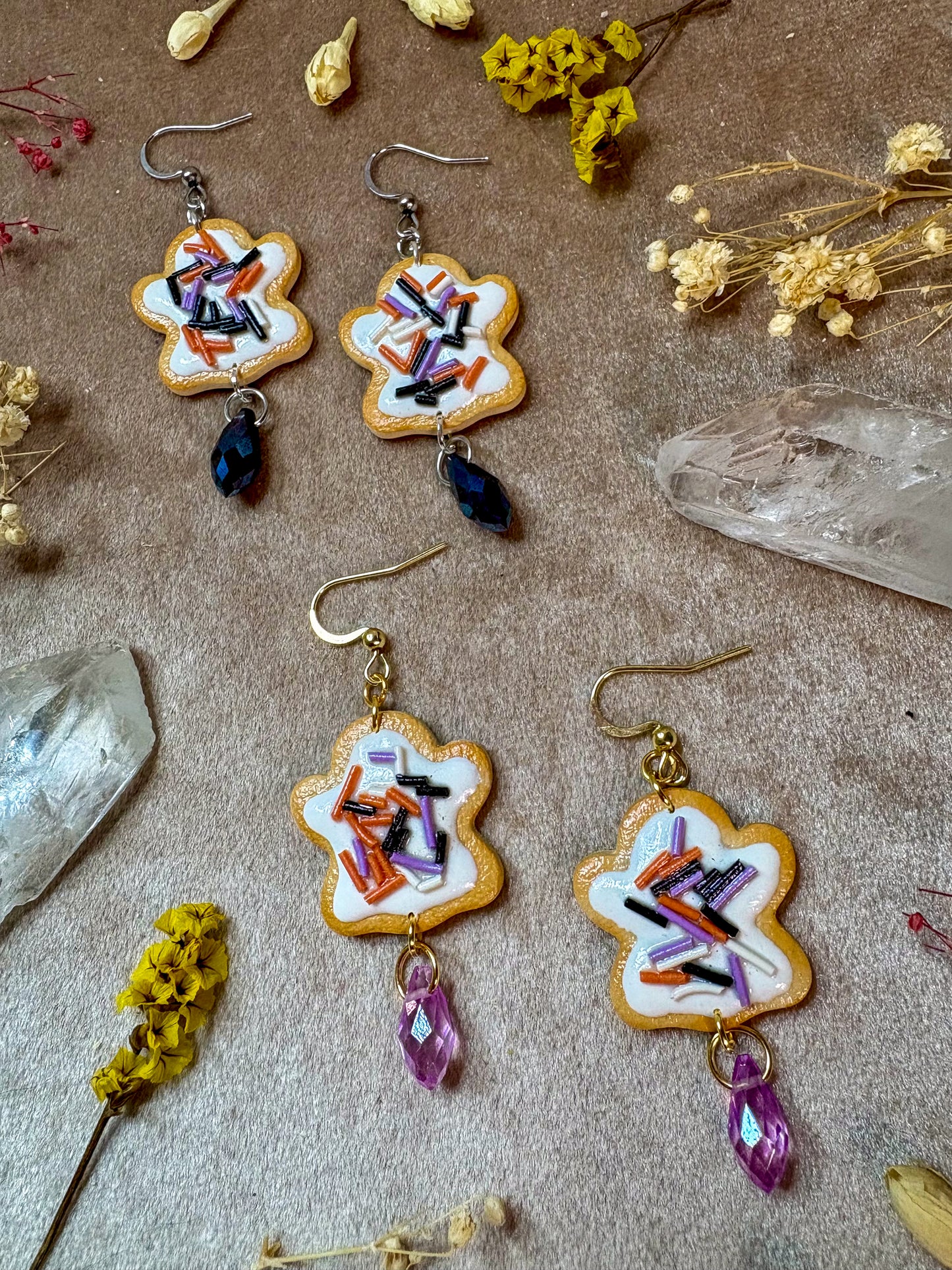 Sprinkle Ghost Cookie Earrings