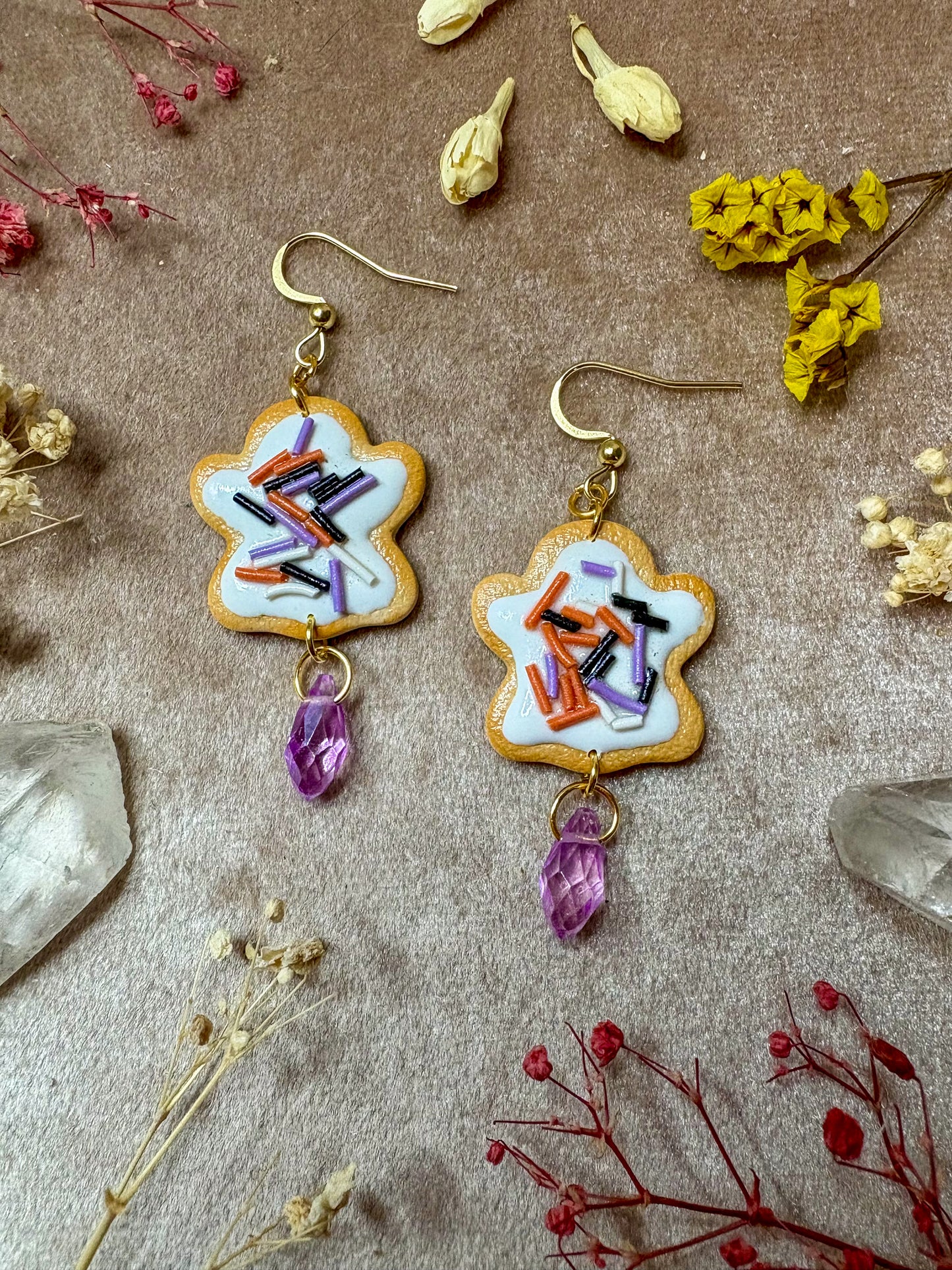 Sprinkle Ghost Cookie Earrings