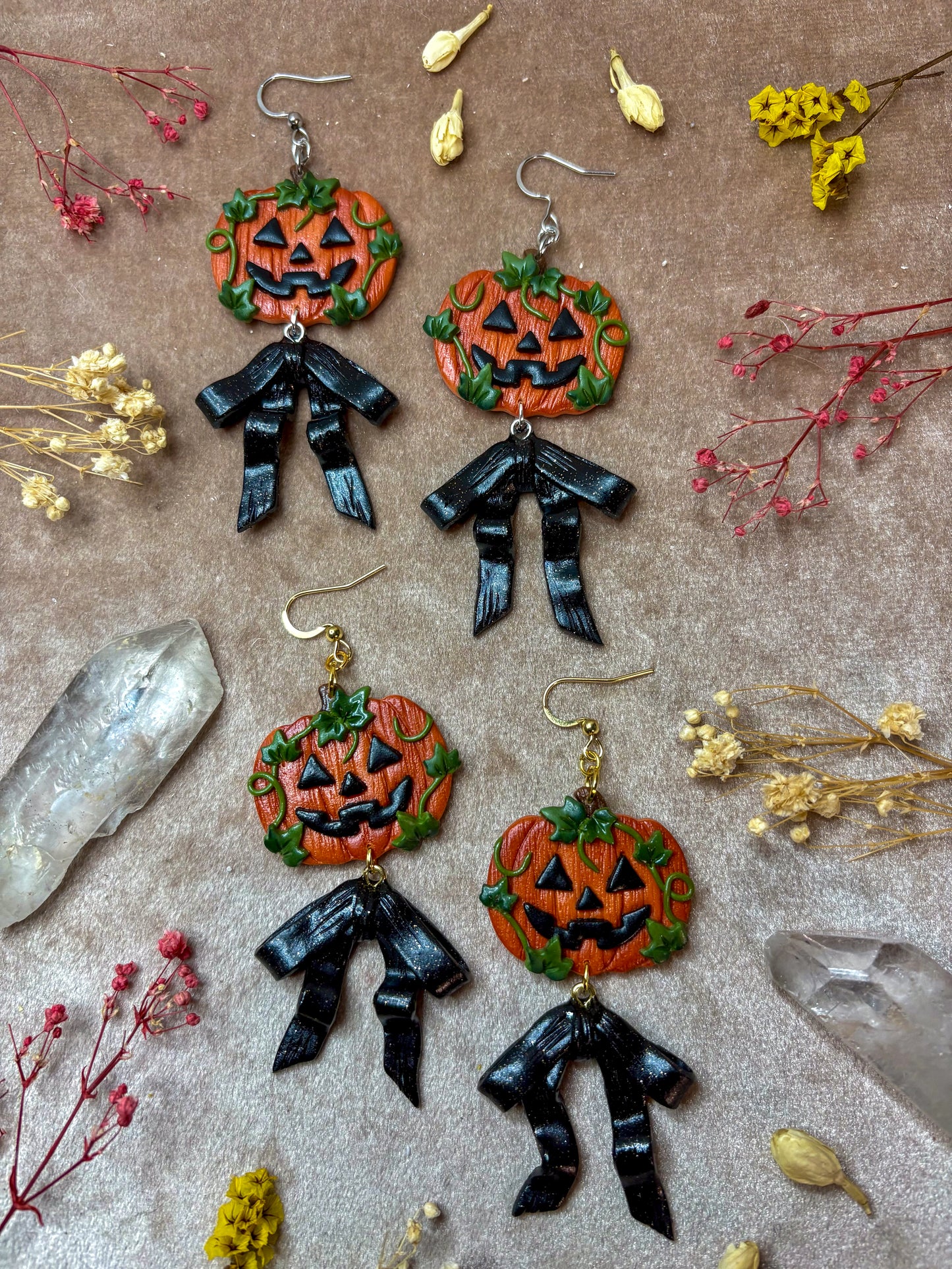 Fancy Jack-O-Lantern Earrings
