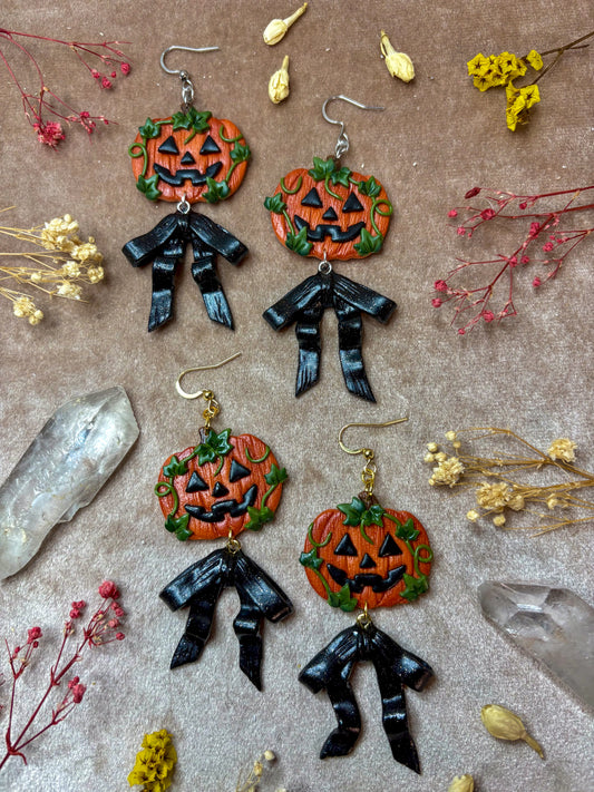 Fancy Jack-O-Lantern Earrings